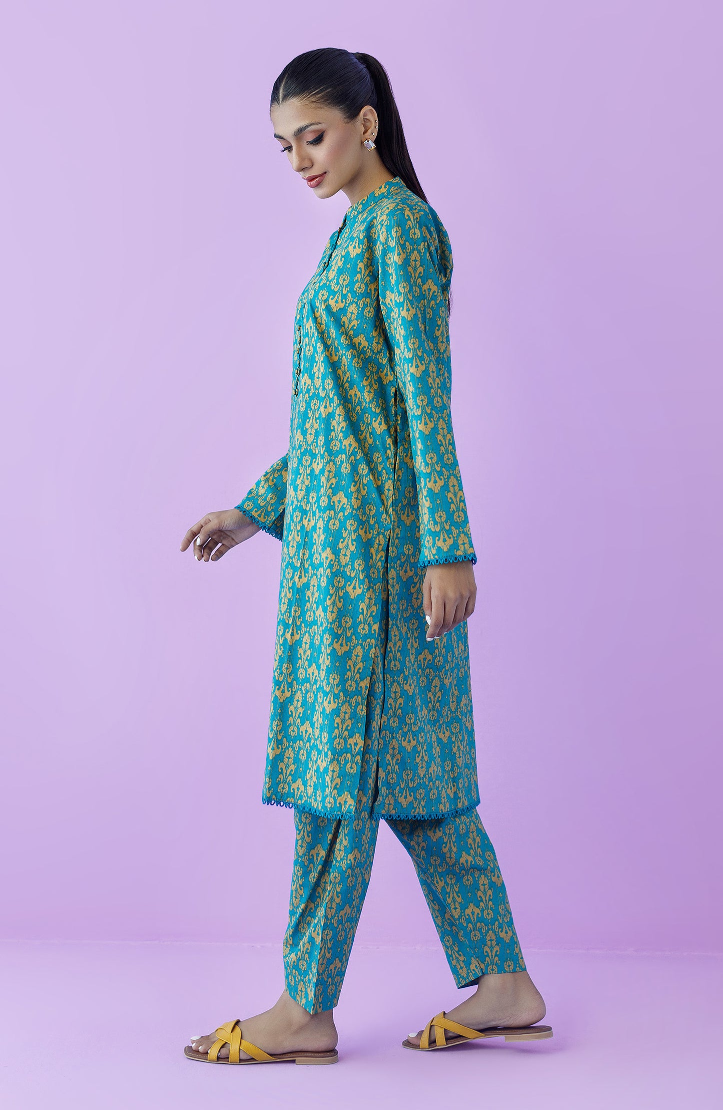 NRDS-23-109/S TEAL LAWN  READY TO WEAR SHIRT PANTS