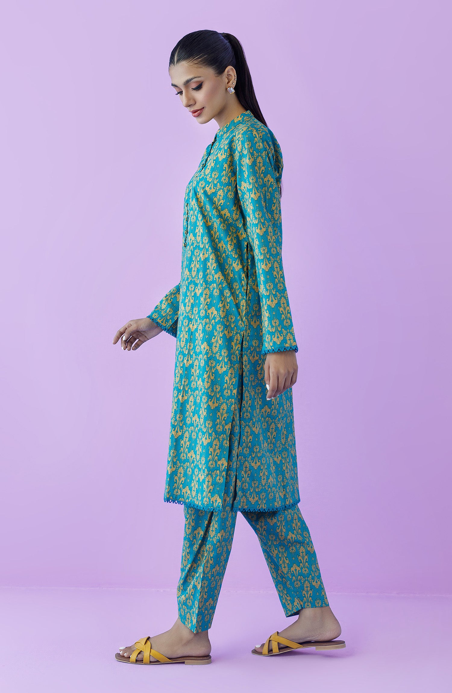 NRDS-23-109/S TEAL LAWN  READY TO WEAR SHIRT PANTS