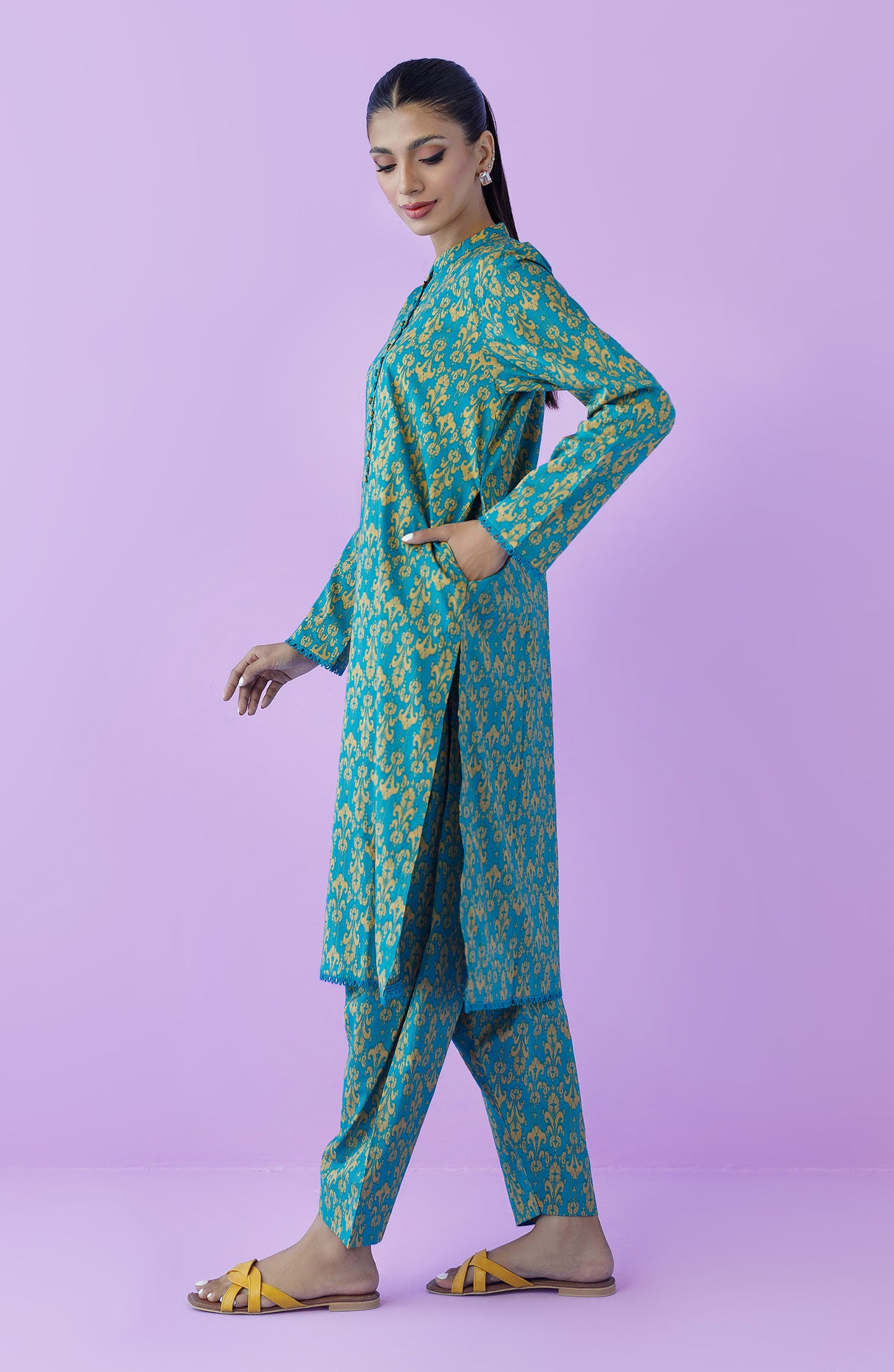 NRDS-23-109/S TEAL LAWN  READY TO WEAR SHIRT PANTS