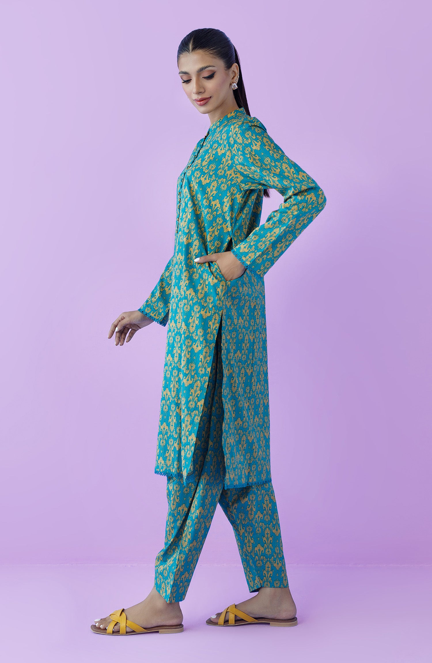 NRDS-23-109/S TEAL LAWN  READY TO WEAR SHIRT PANTS