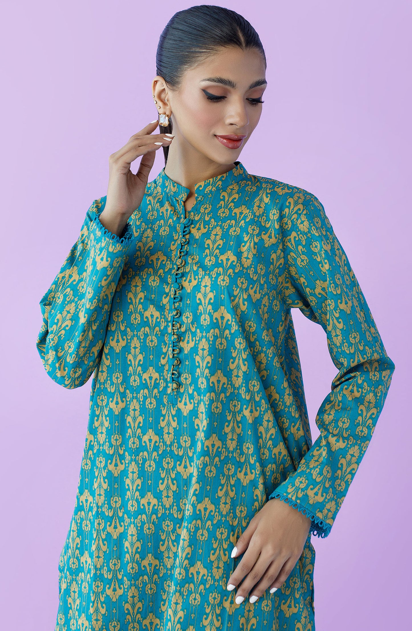 NRDS-23-109/S TEAL LAWN  READY TO WEAR SHIRT PANTS