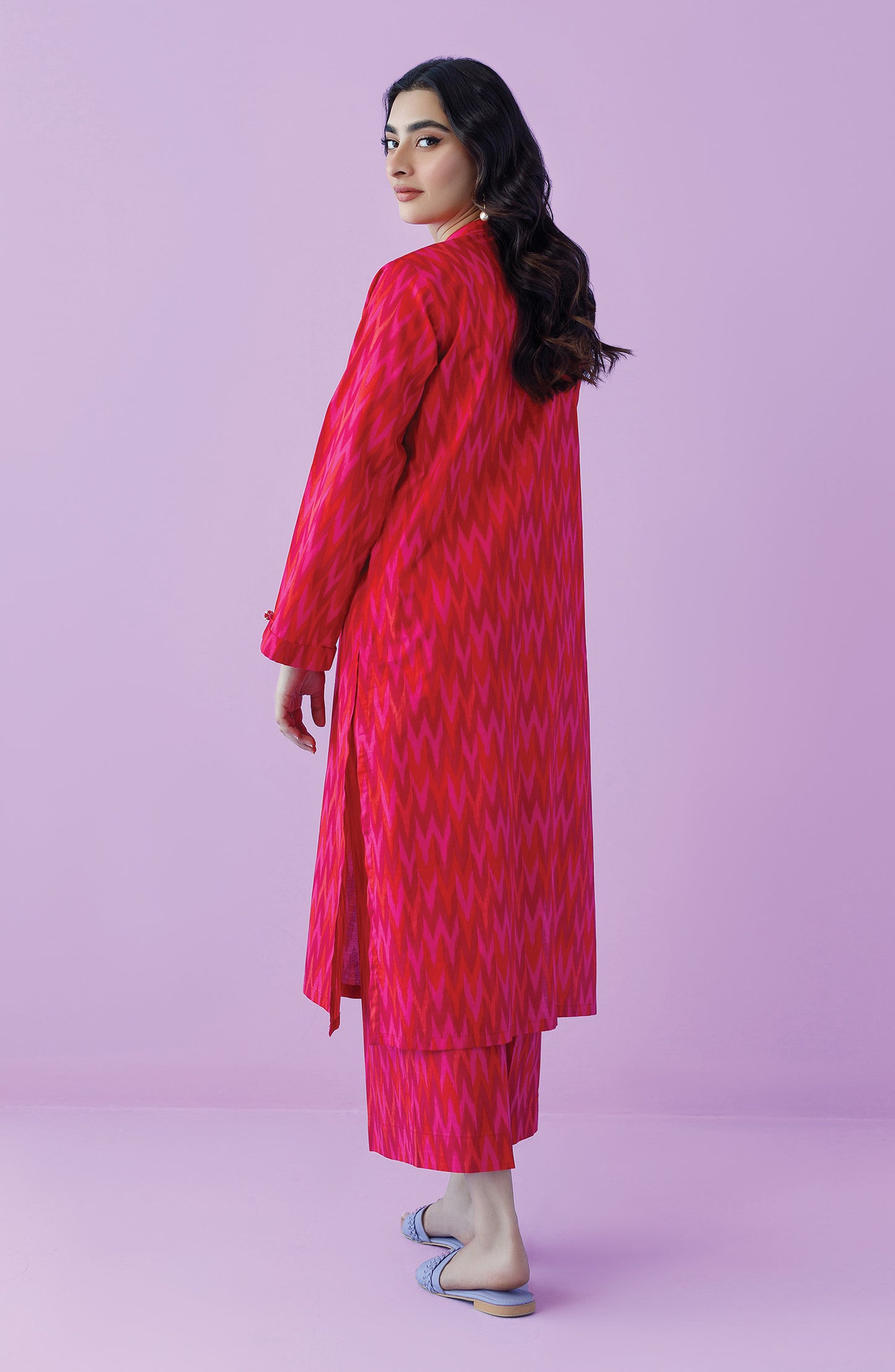 NRDS-23-124/U PINK LAWN  UNSTITCHED SHIRT PANTS