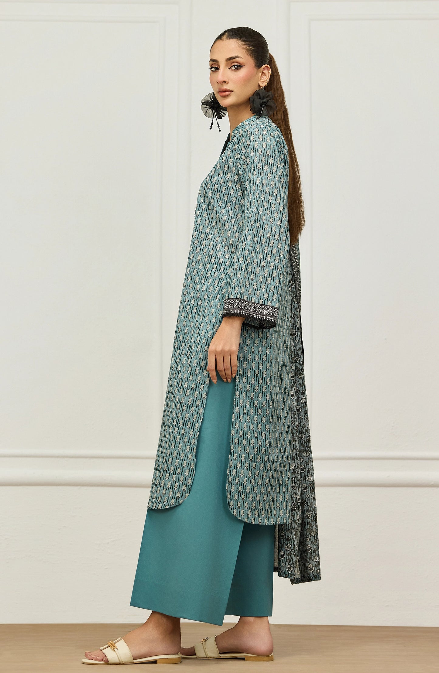 Unstitched | 3 Piece | Printed | Lawn Shirt | OTL-20246/U GREEN