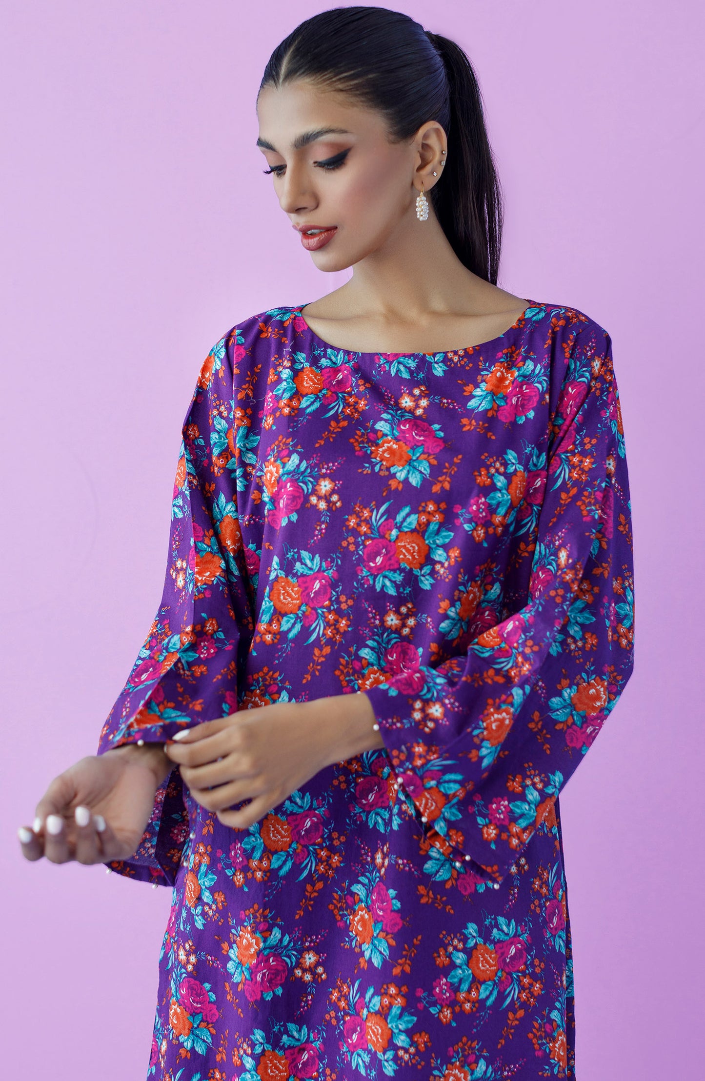 NRDS-23-123/S PURPLE LAWN  READY TO WEAR SHIRT PANTS