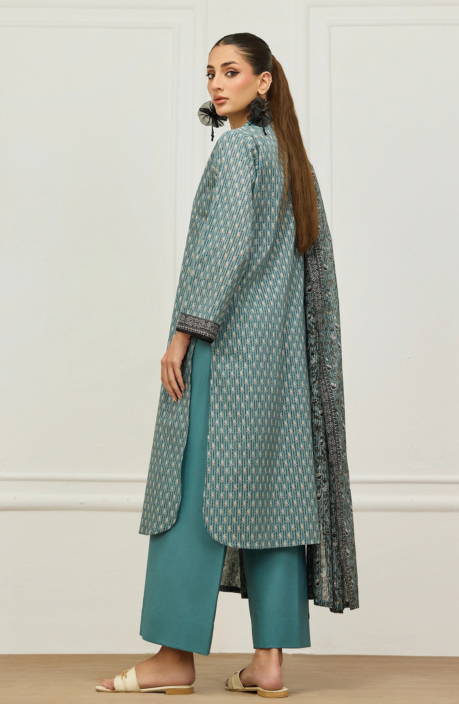 Unstitched | 3 Piece | Printed | Lawn Shirt | OTL-20246/U GREEN