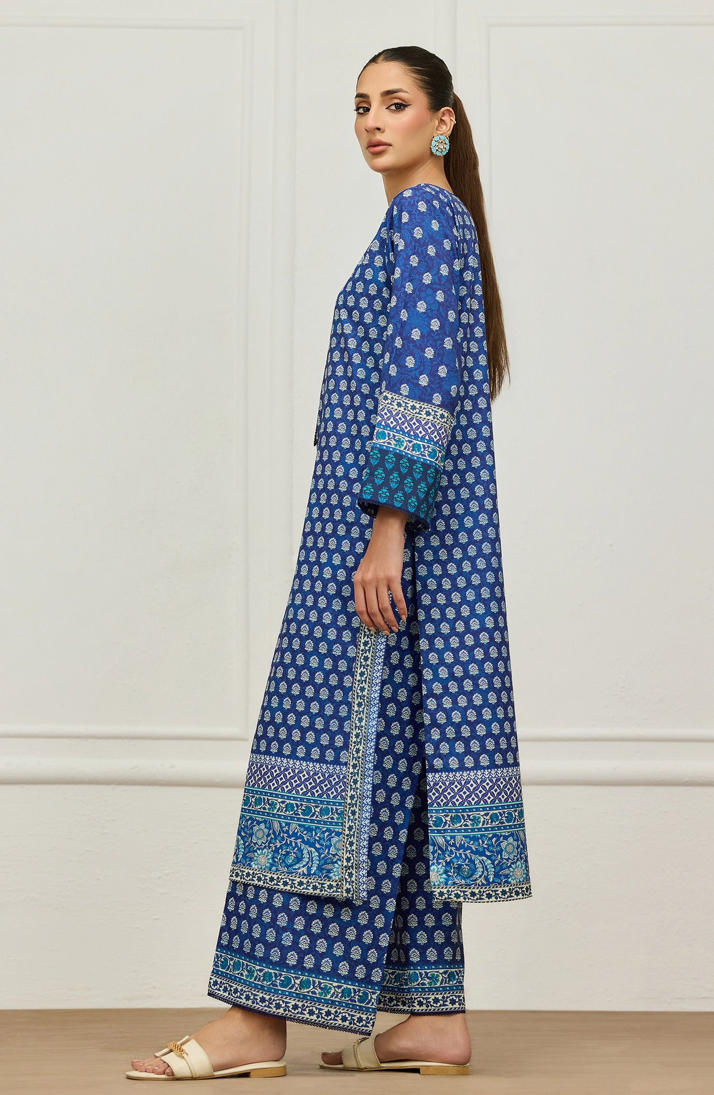 Stitched | 2 Piece | Printed | Polly Creap Shirt | WRFPC26S-2001/S BLUE