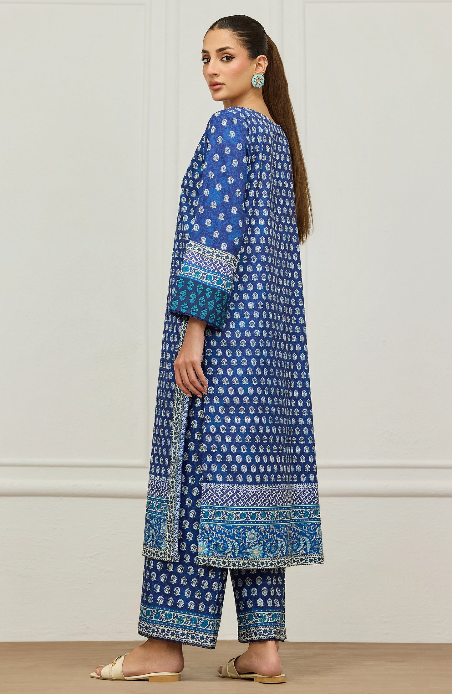 Stitched | 2 Piece | Printed | Polly Creap Shirt | WRFPC26S-2001/S BLUE
