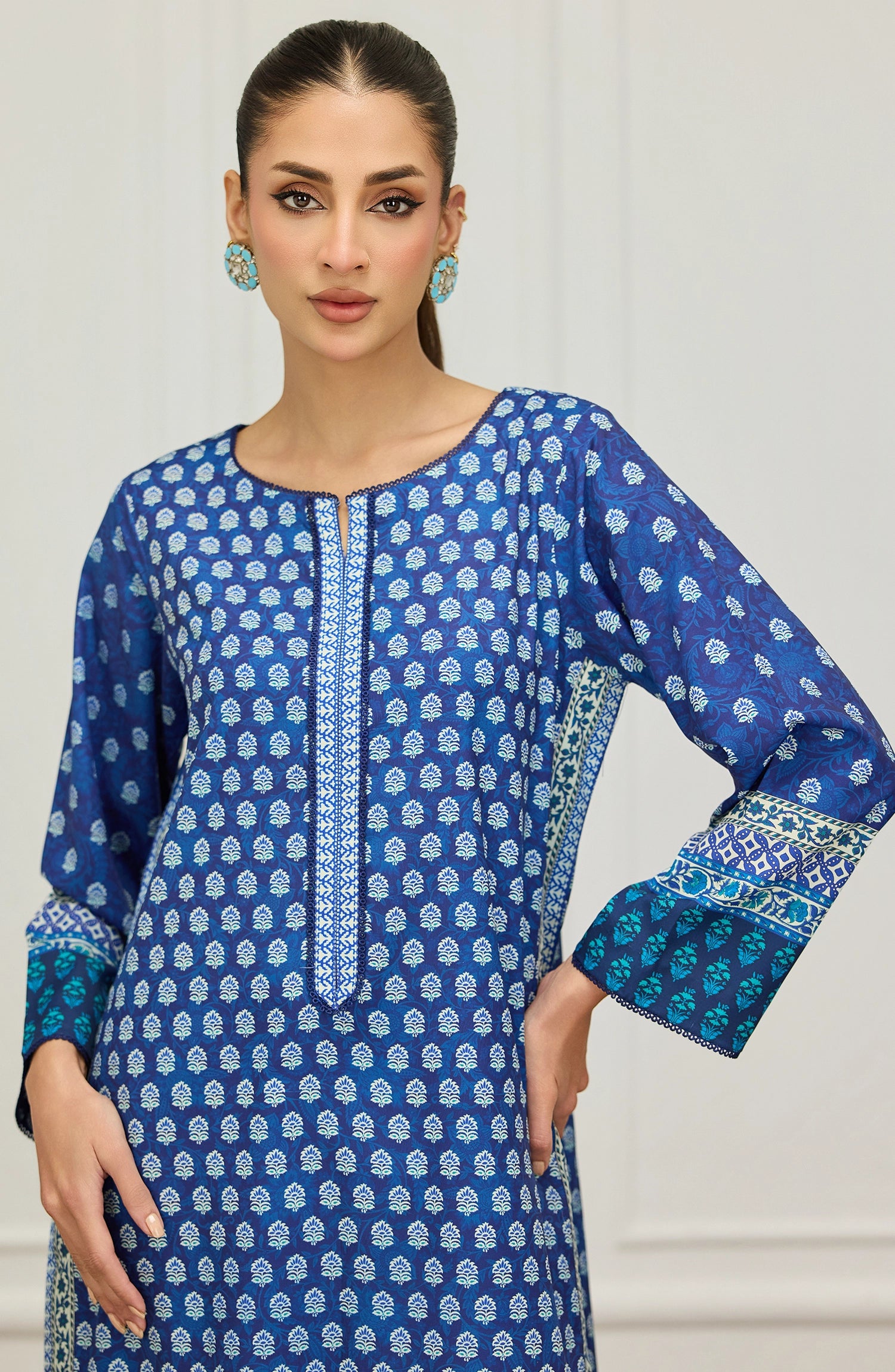 Stitched | 2 Piece | Printed | Polly Creap Shirt | WRFPC26S-2001/S BLUE