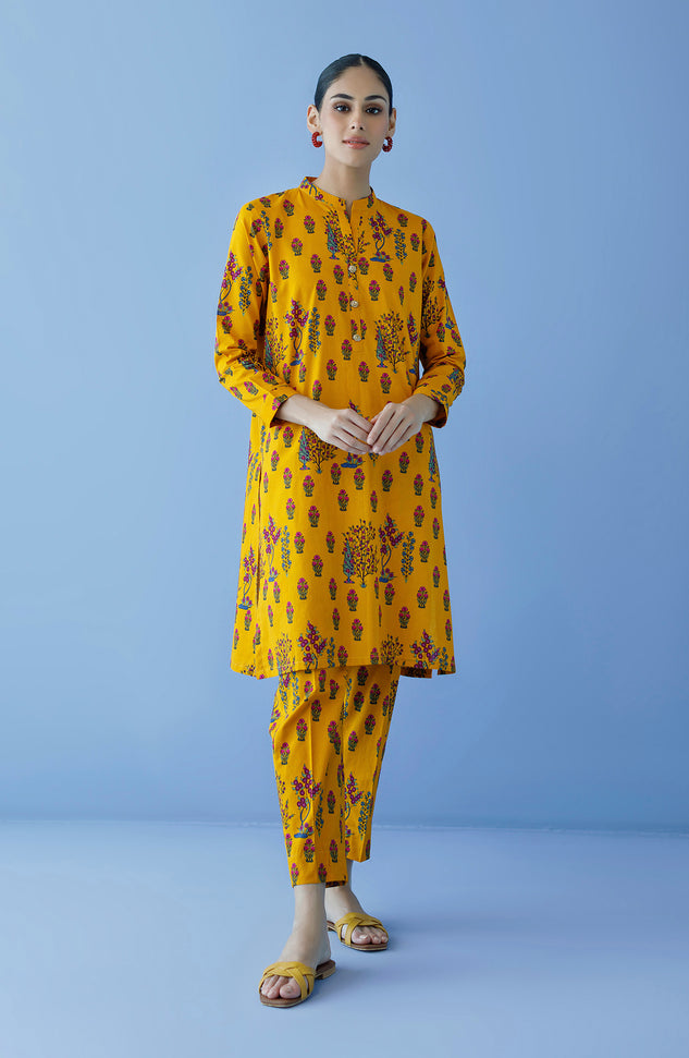 NRDS-23-186/U YELLOW CAMBRIC  UNSTITCHED SHIRT PANTS
