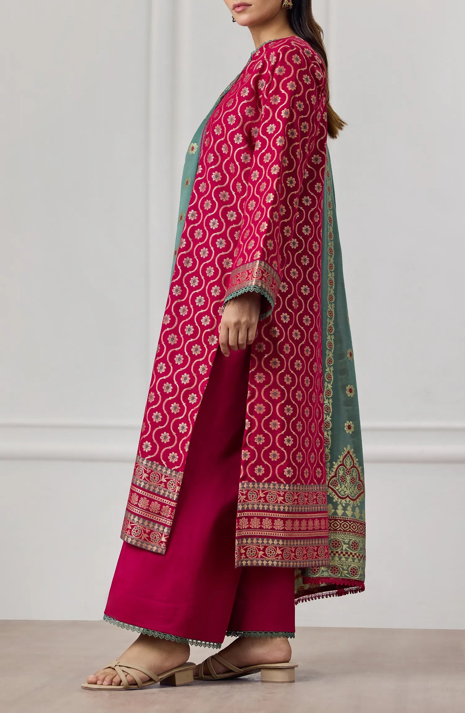 Unstitched | 3 Piece | Printed Lawn Jacquard | OTL-25-410