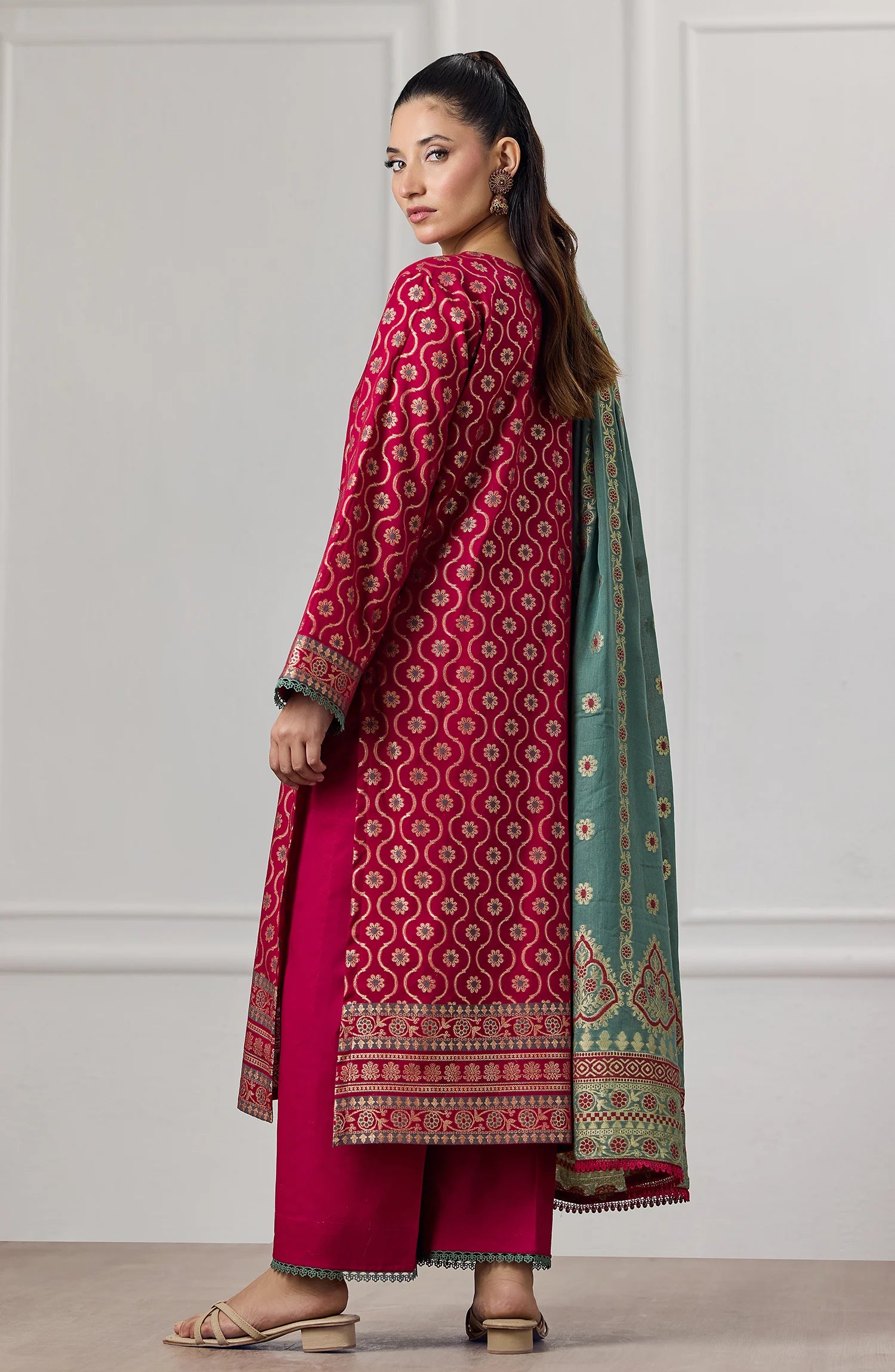 Unstitched | 3 Piece | Printed Lawn Jacquard | OTL-25-410
