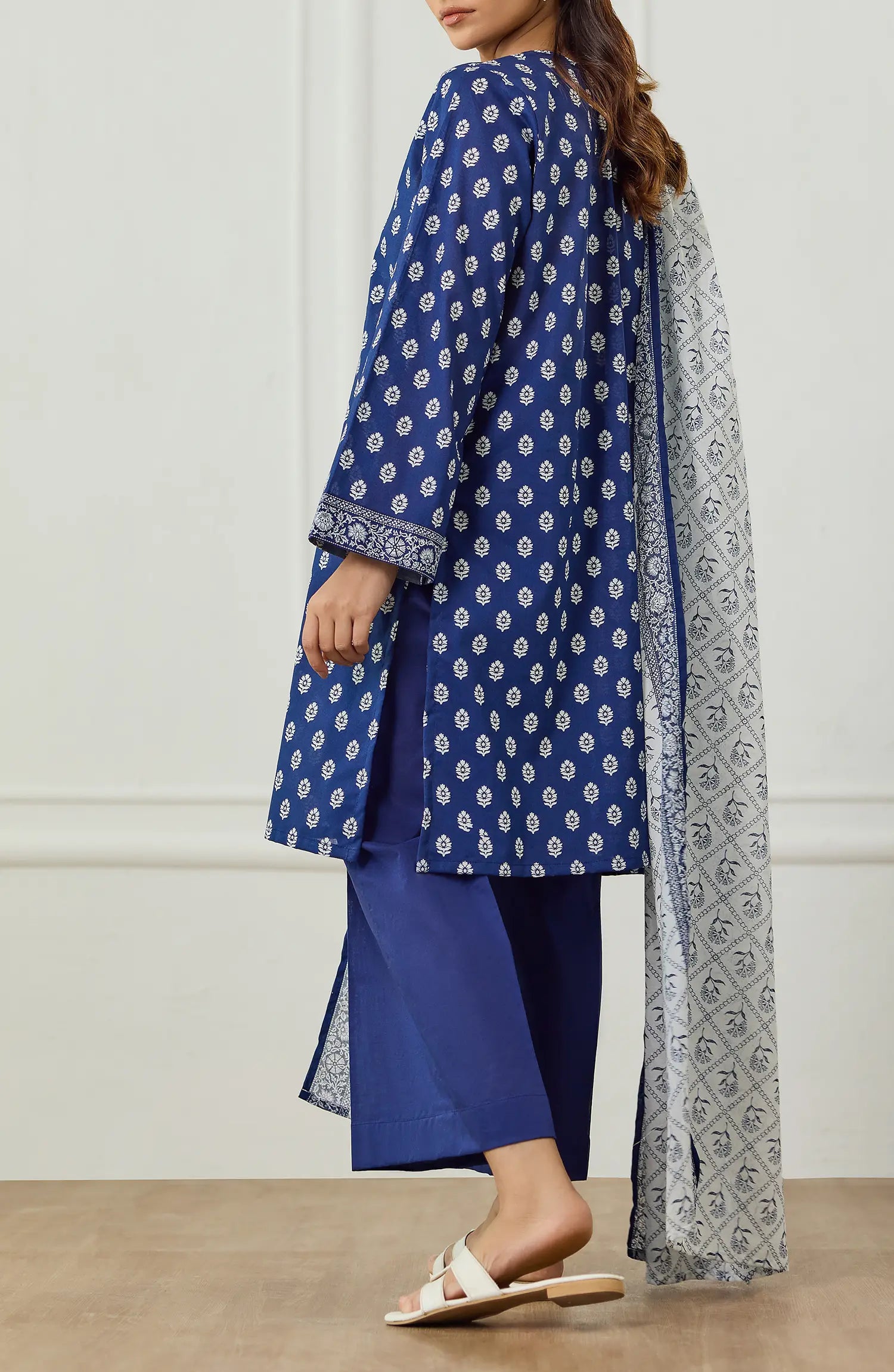 Unstitched | 3 Piece | Printed | Lawn Shirt | OTL-25-483/U BLUE