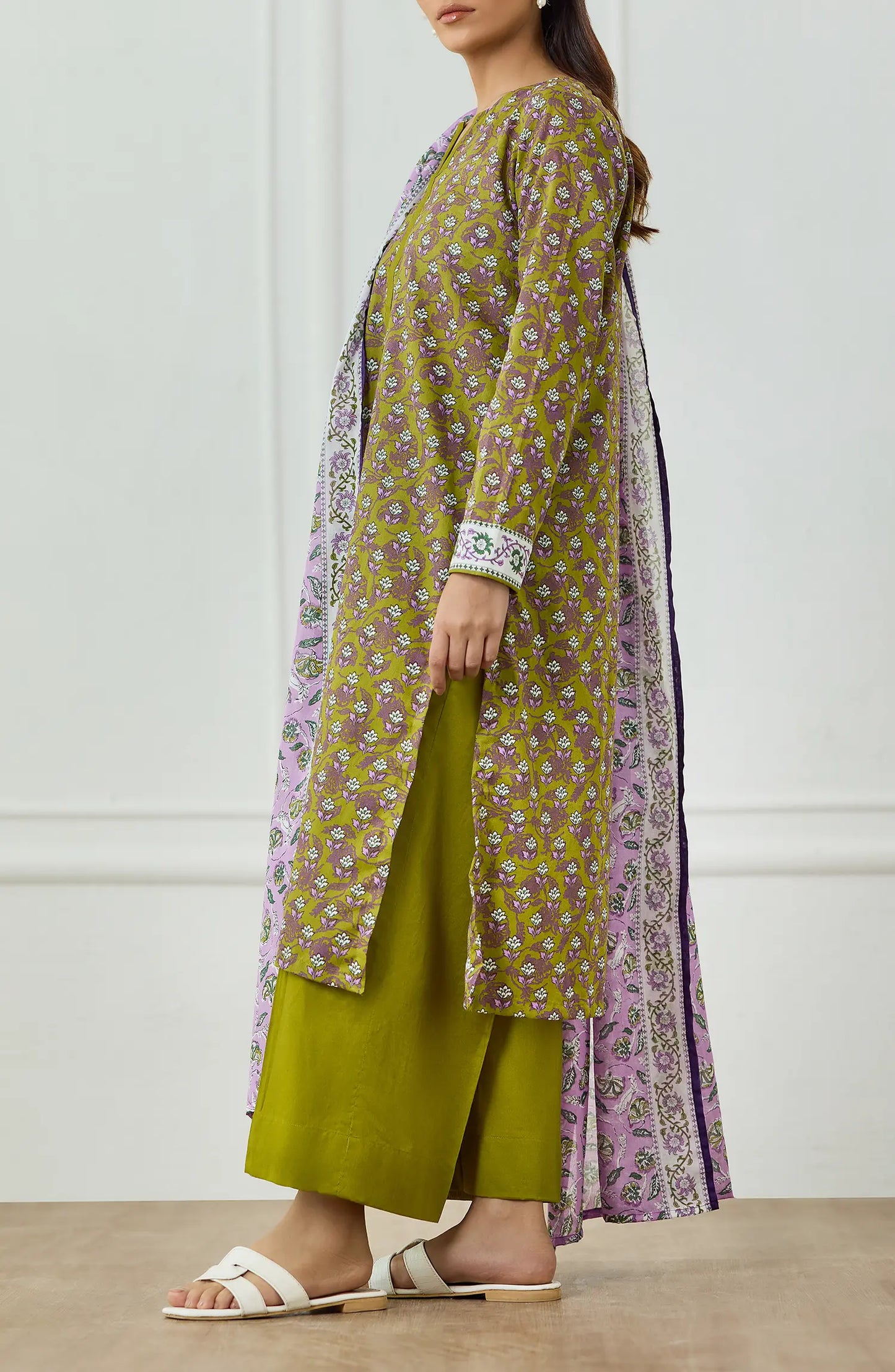 Unstitched | 3 Piece | Printed | Lawn Shirt | OTL-25-507/U GREEN
