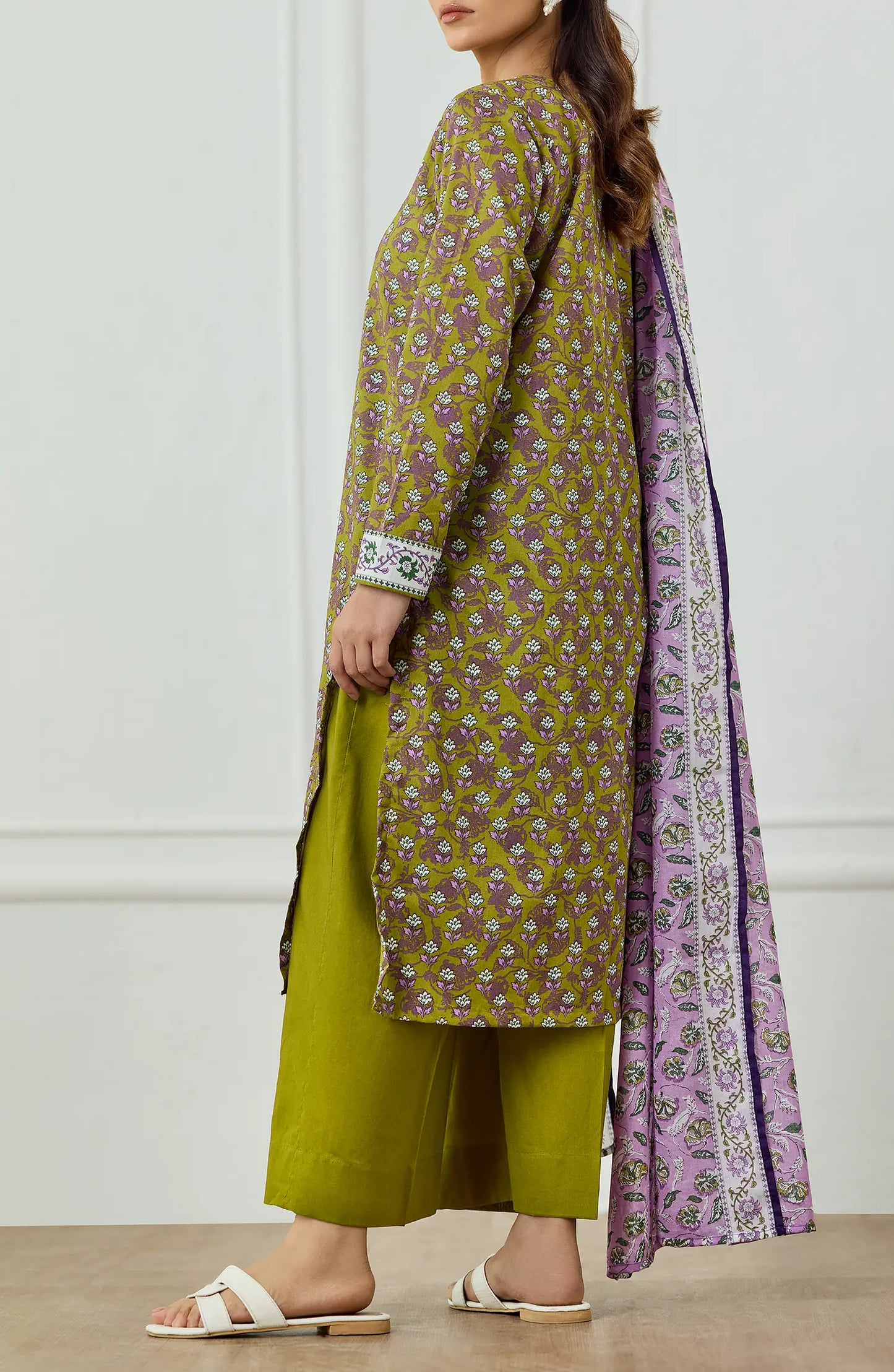 Unstitched | 3 Piece | Printed | Lawn Shirt | OTL-25-507/U GREEN