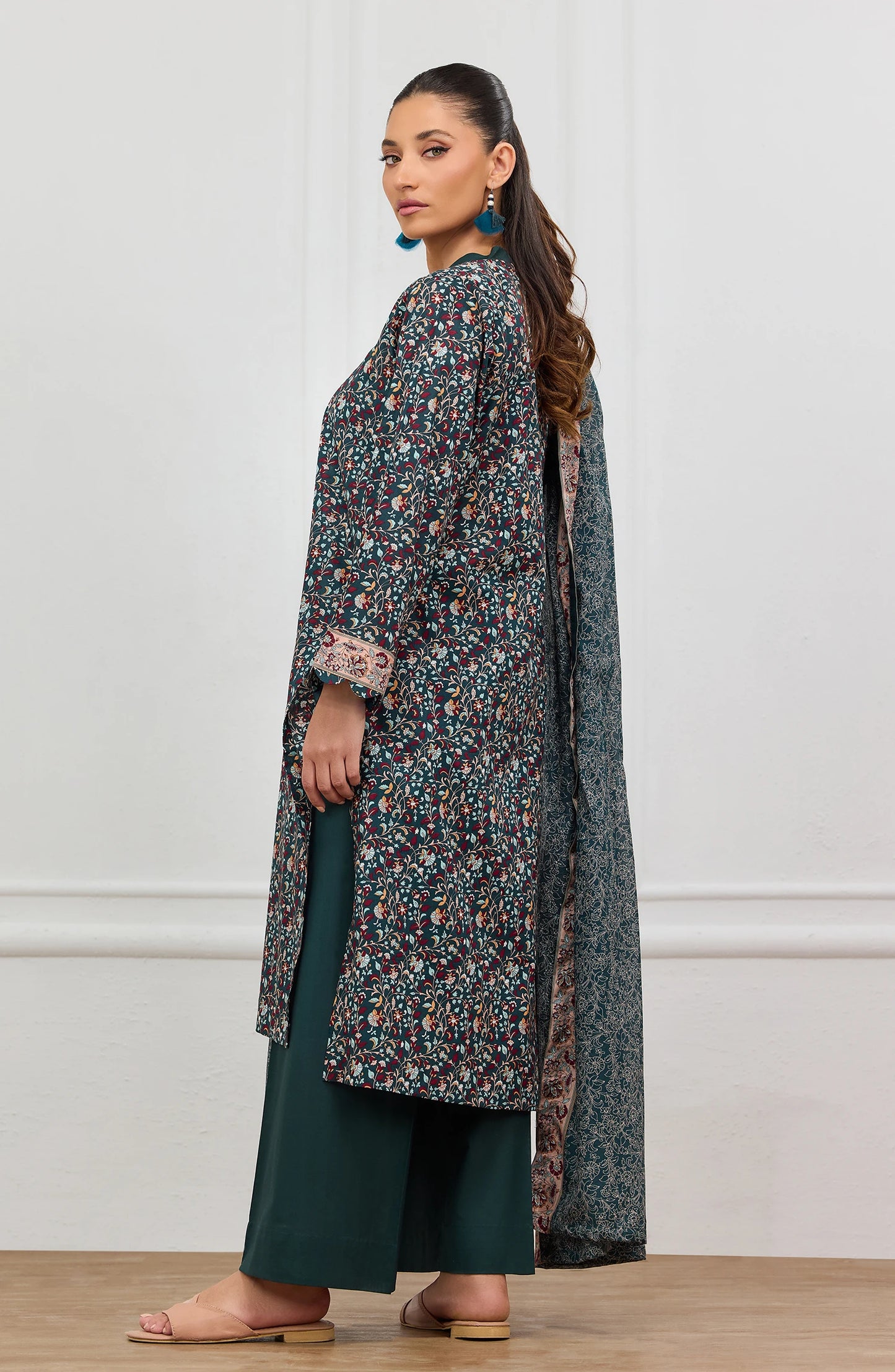 Unstitched | 3 Piece | Printed | Lawn Shirt | OTL-20835/U BLUE