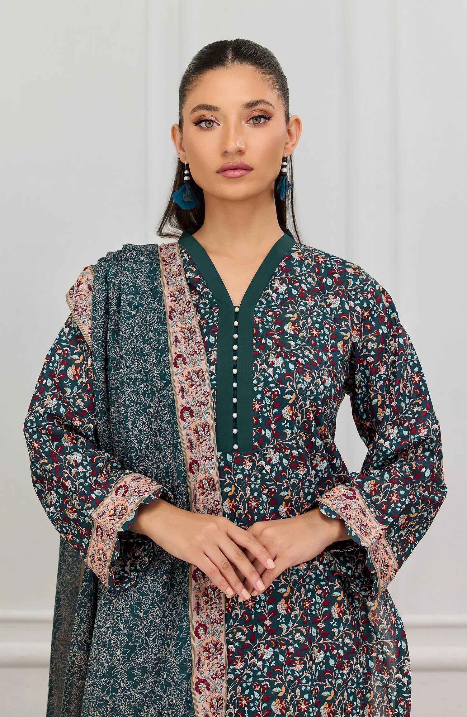 Unstitched | 3 Piece | Printed | Lawn Shirt | OTL-20835/U BLUE