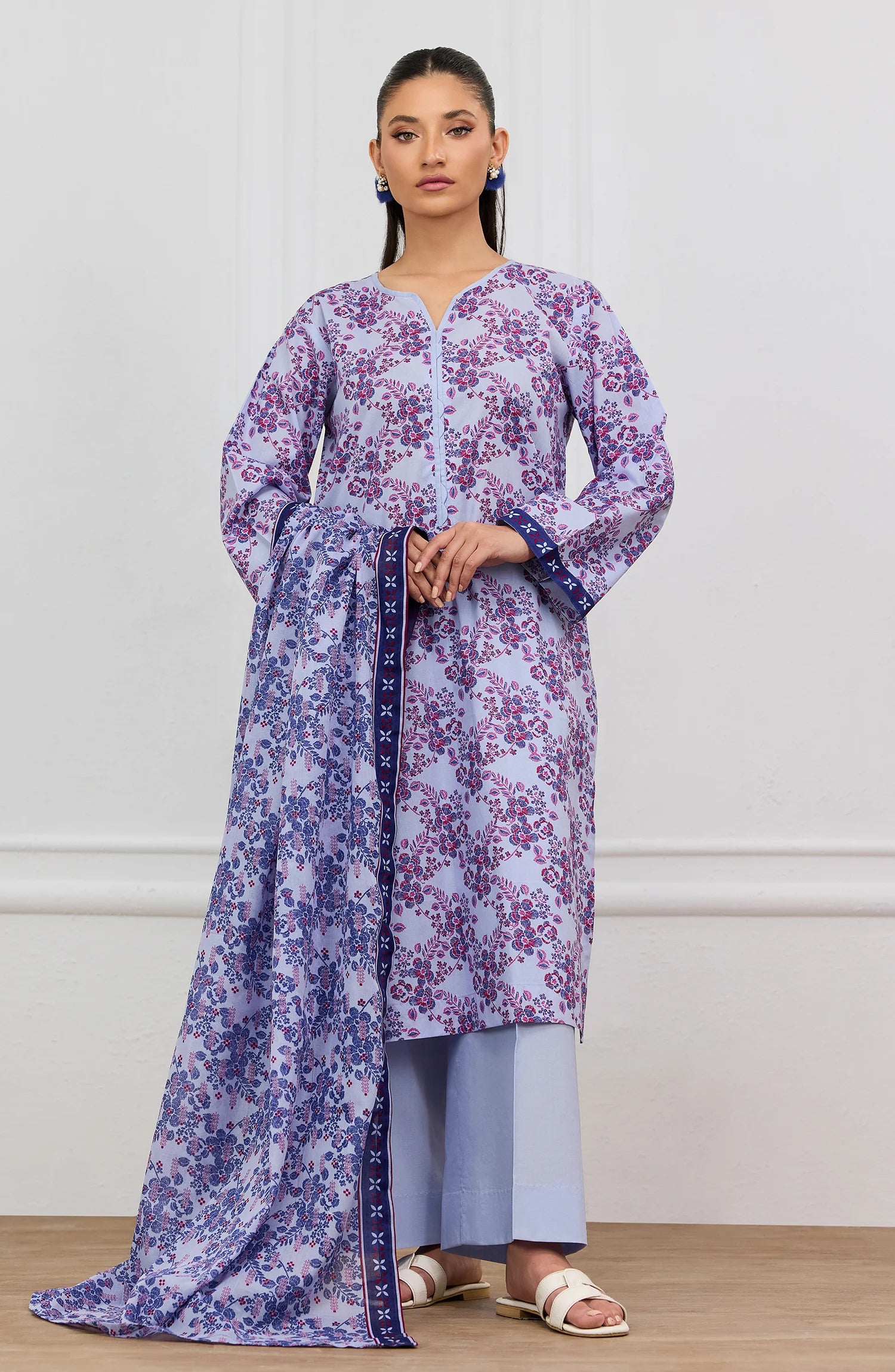 Unstitched | 3 Piece | Printed | Lawn Shirt | OTL-20325/U LILAC