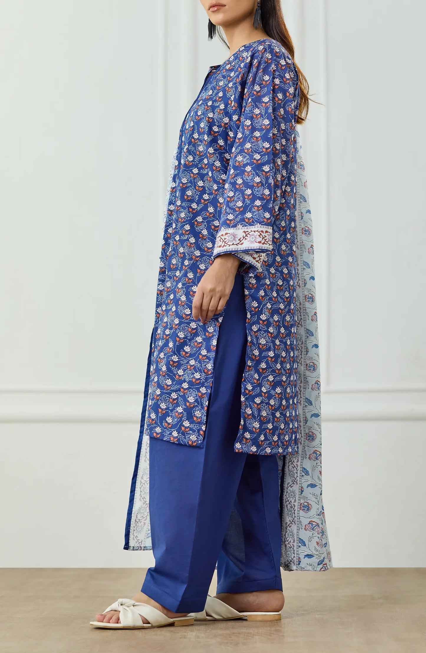 Unstitched | 3 Piece | Printed | Lawn Shirt | OTL-25-506/U BLUE