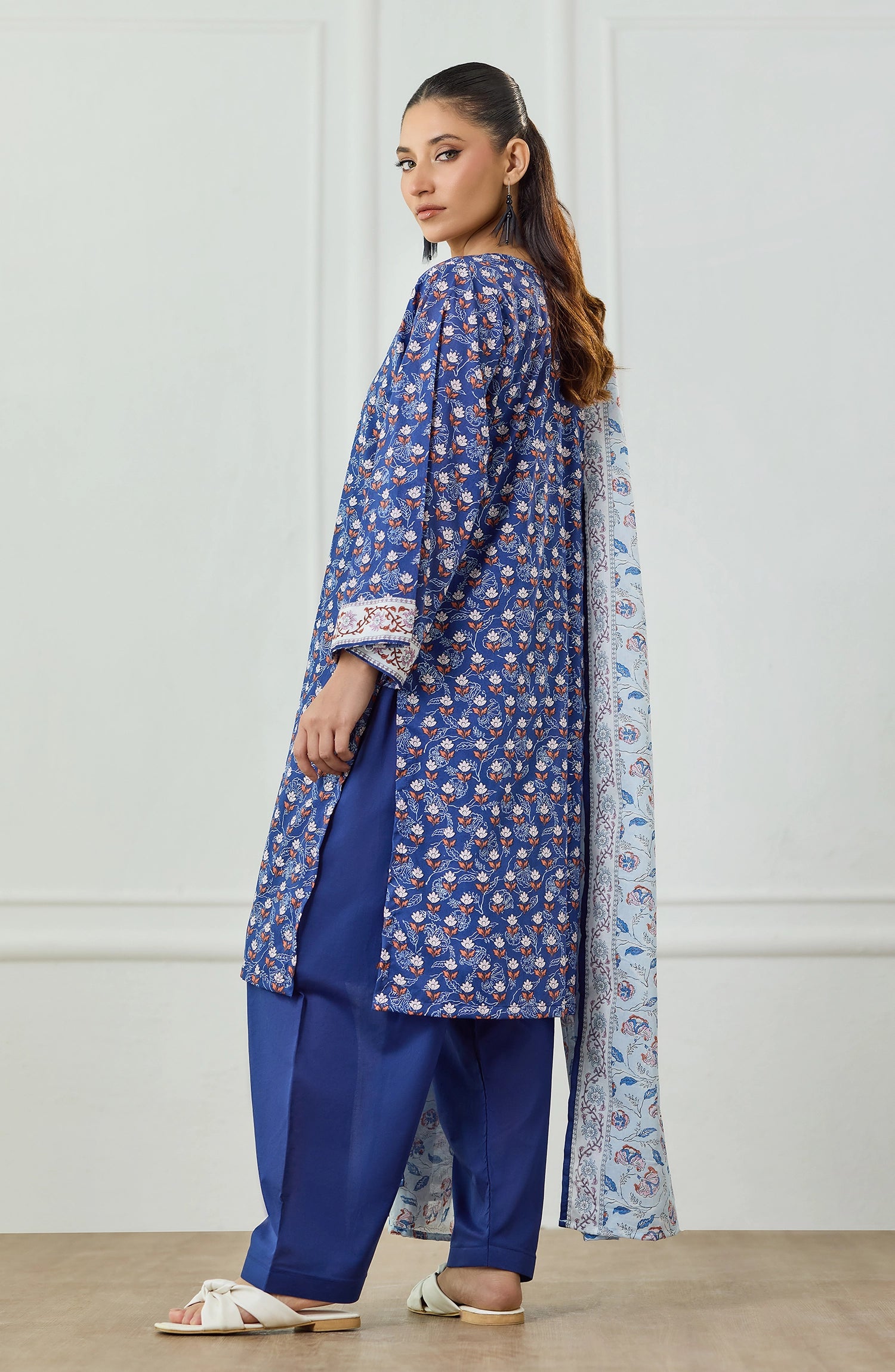 Unstitched | 3 Piece | Printed | Lawn Shirt | OTL-25-506/U BLUE