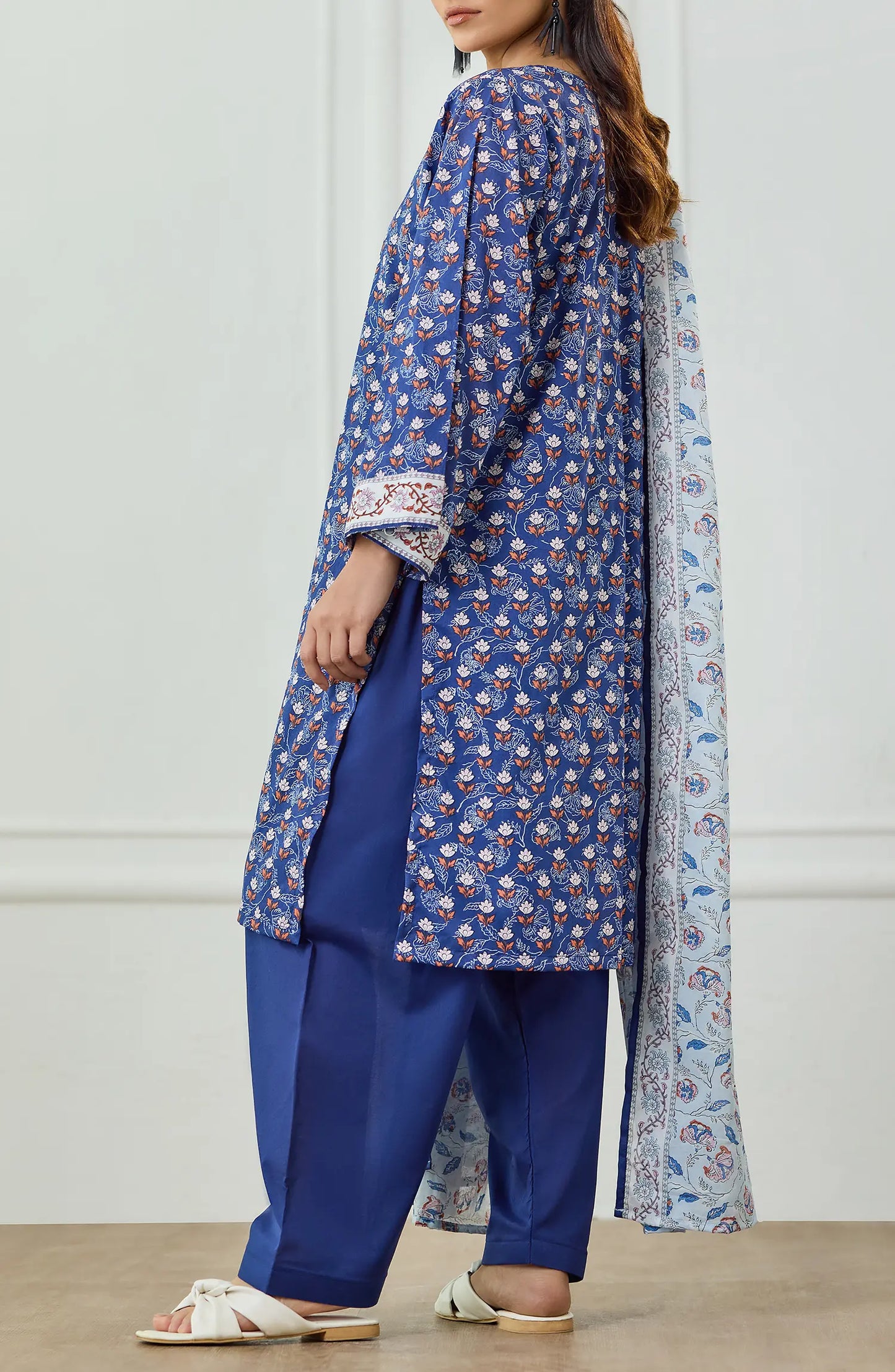 Unstitched | 3 Piece | Printed | Lawn Shirt | OTL-25-506/U BLUE