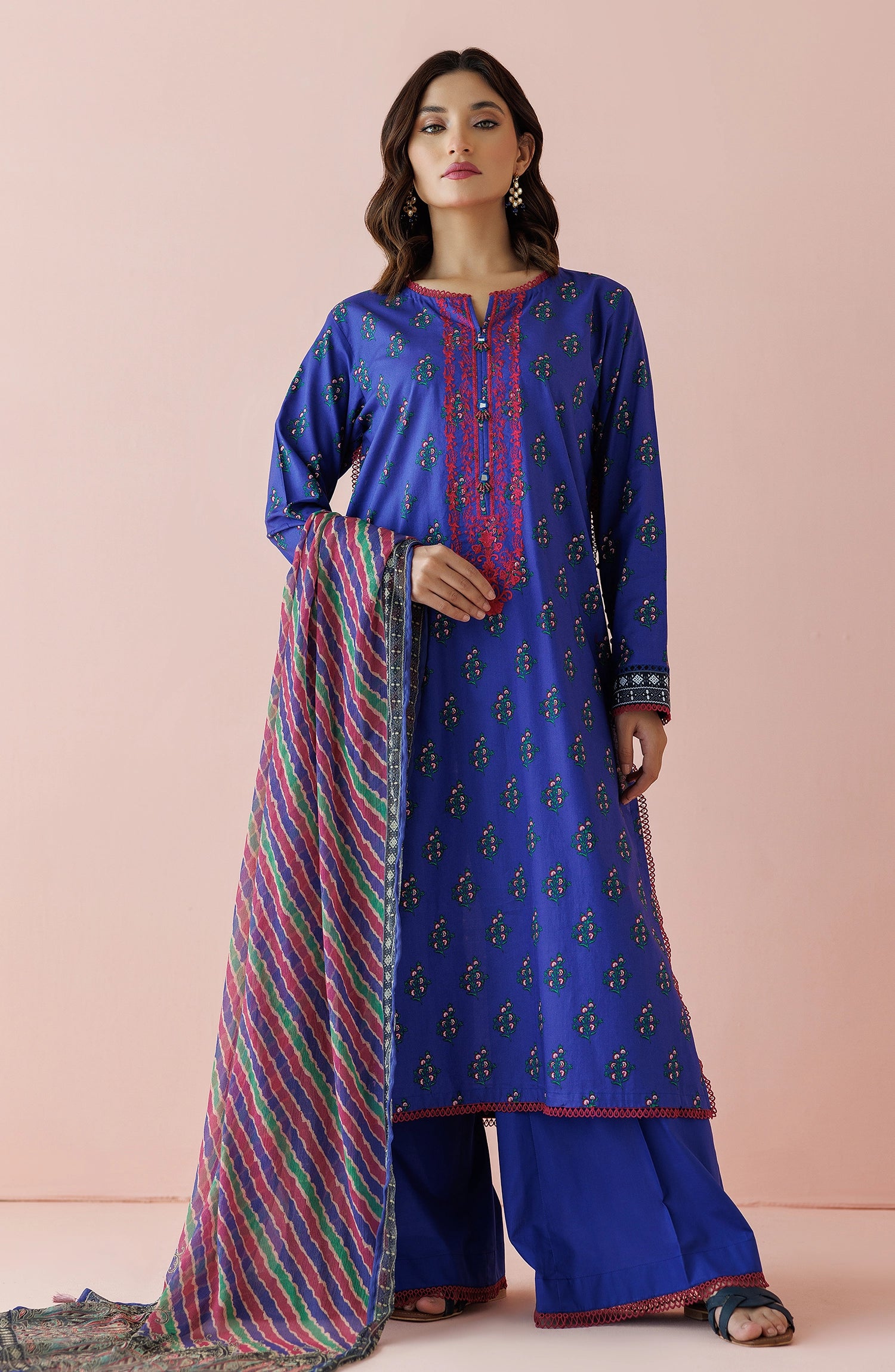 Stitched | 3 Piece | Premium Embroidered Lawn | OTL-24-041