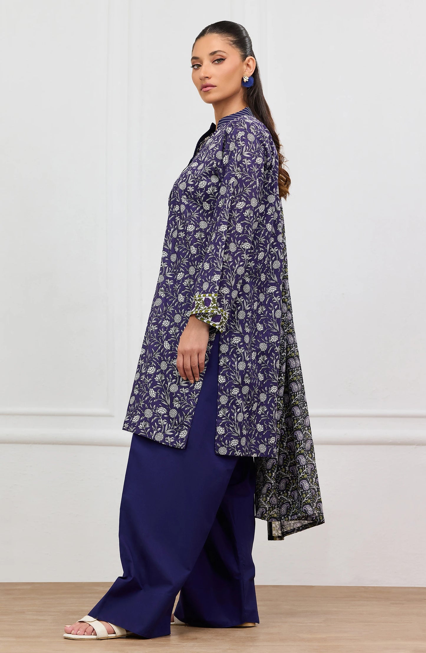 Unstitched | 3 Piece | Printed | Lawn Shirt | OTL-20465/U PURPLE