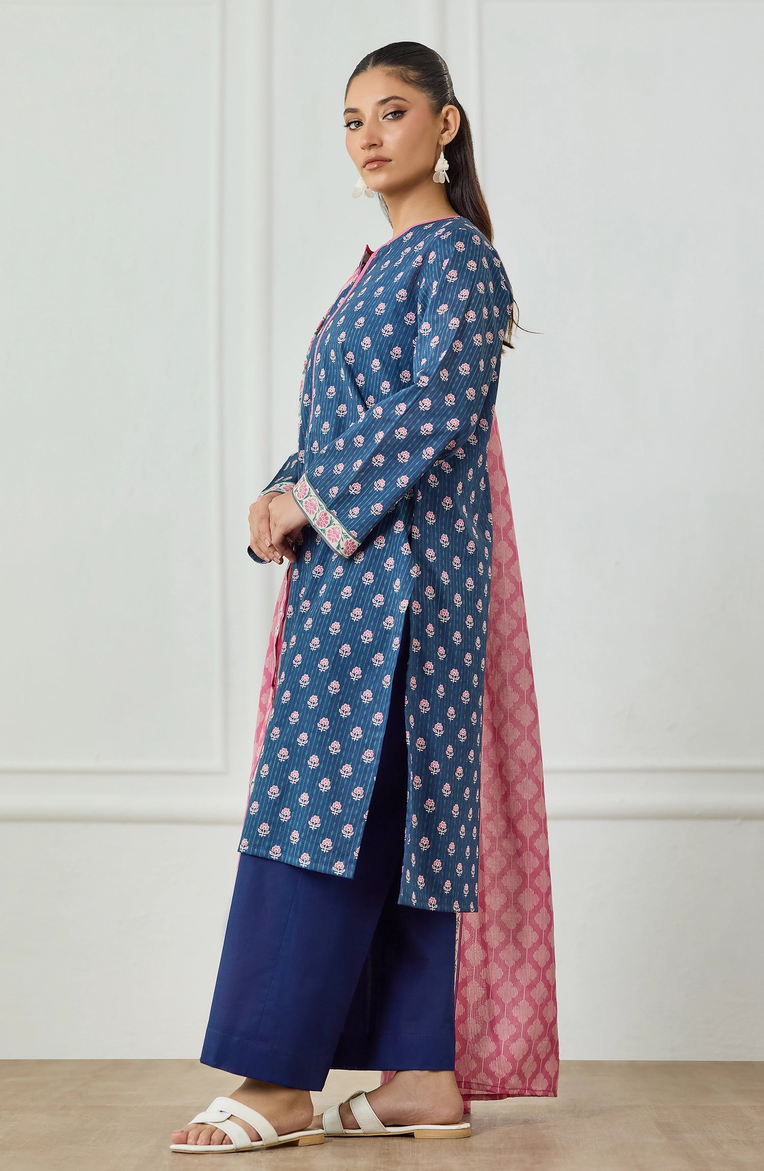 Unstitched | 3 Piece | Printed | Lawn Shirt | OTL-25-547/U BLUE