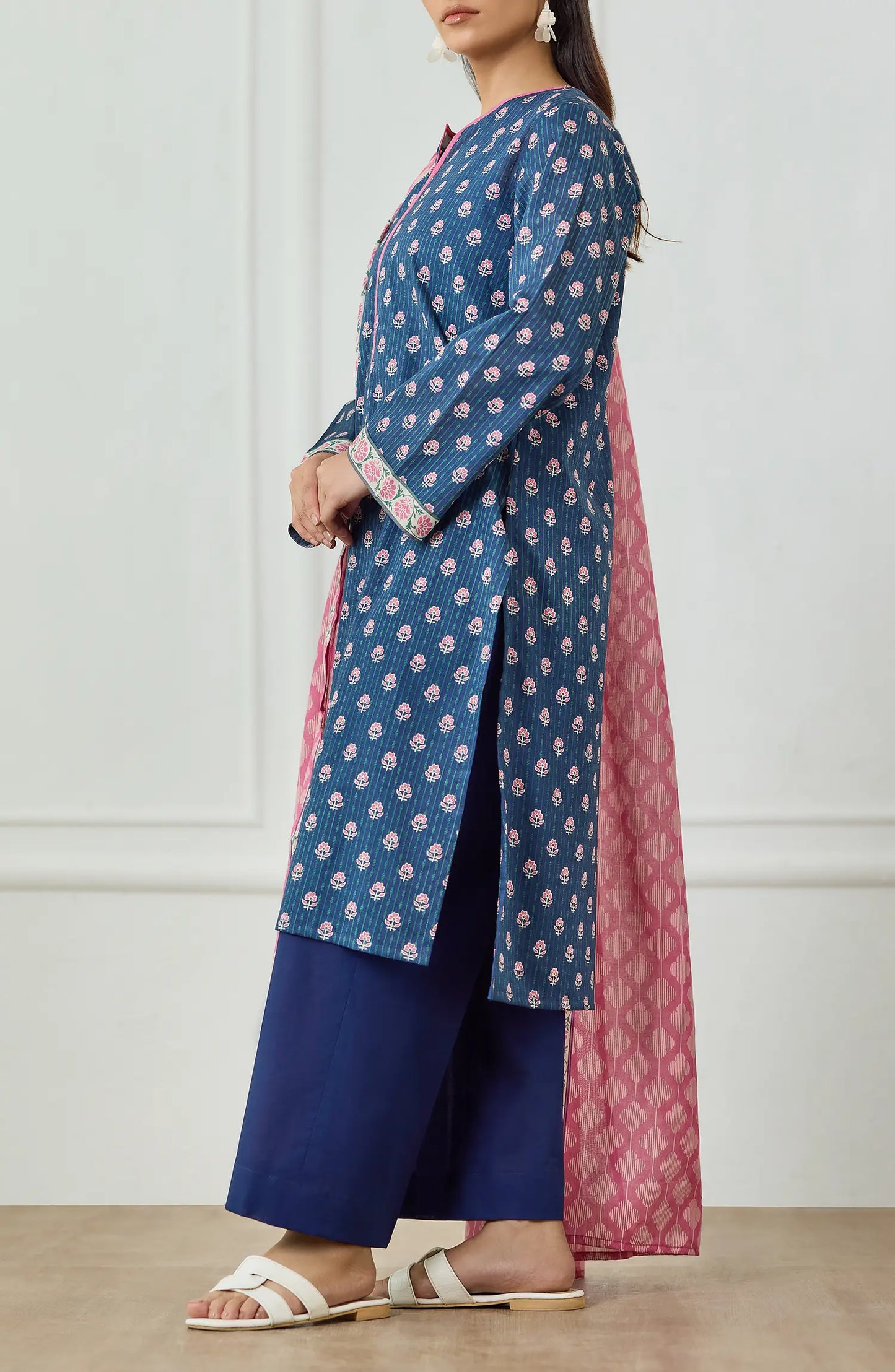 Unstitched | 3 Piece | Printed | Lawn Shirt | OTL-25-547/U BLUE