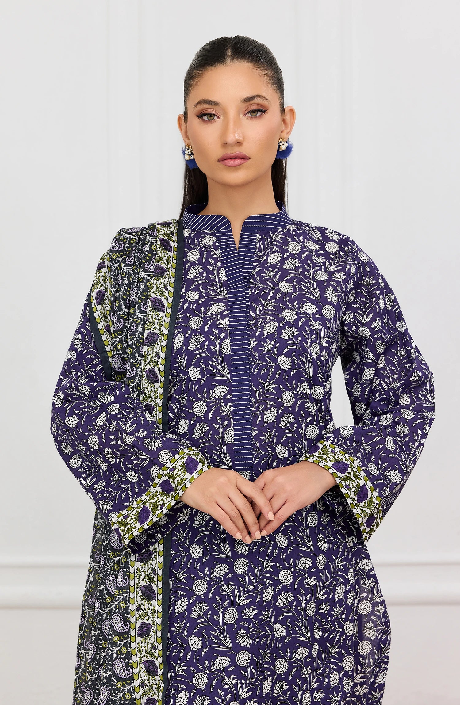 Unstitched | 3 Piece | Printed | Lawn Shirt | OTL-20465/U PURPLE