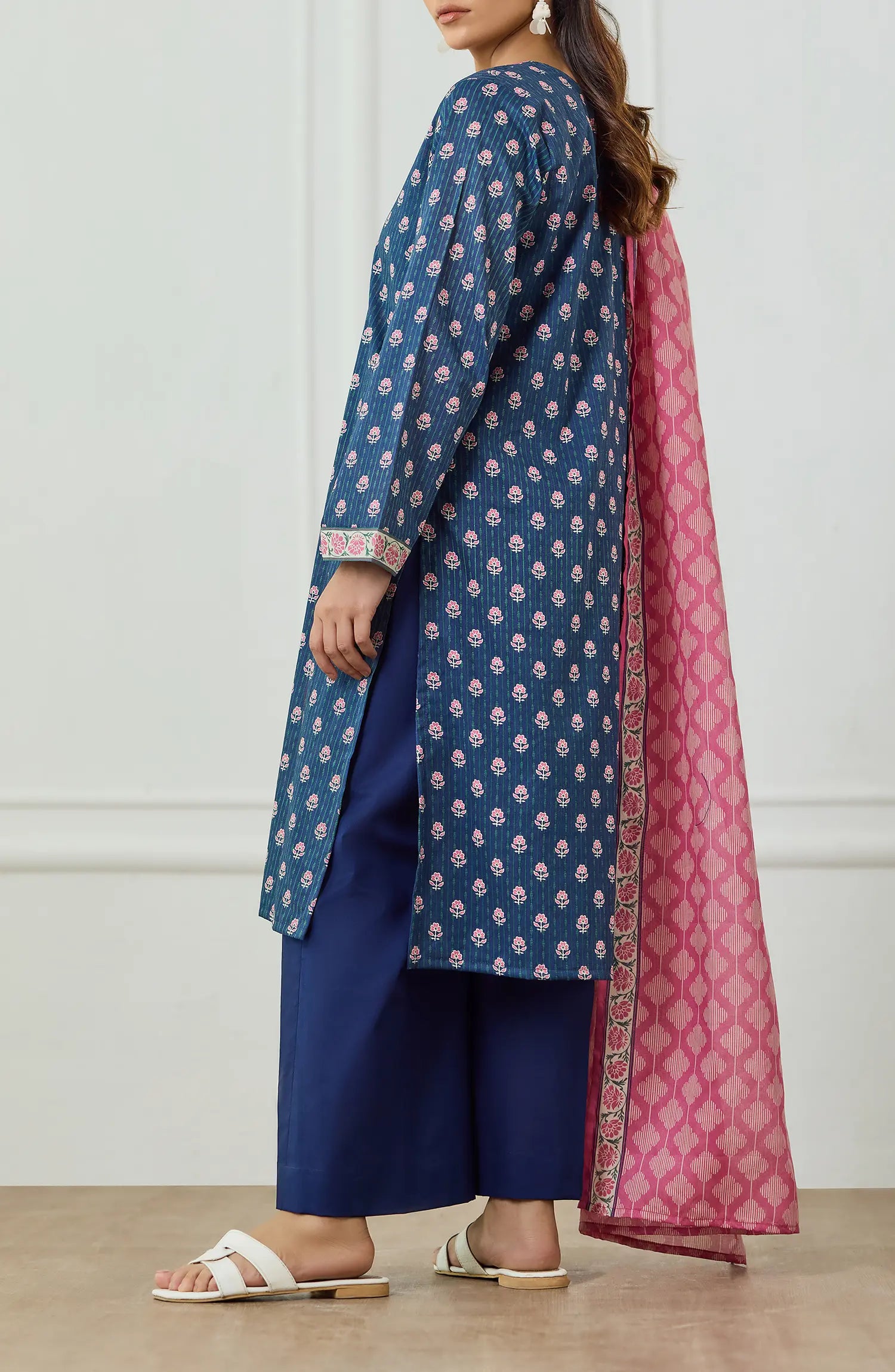 Unstitched | 3 Piece | Printed | Lawn Shirt | OTL-25-547/U BLUE