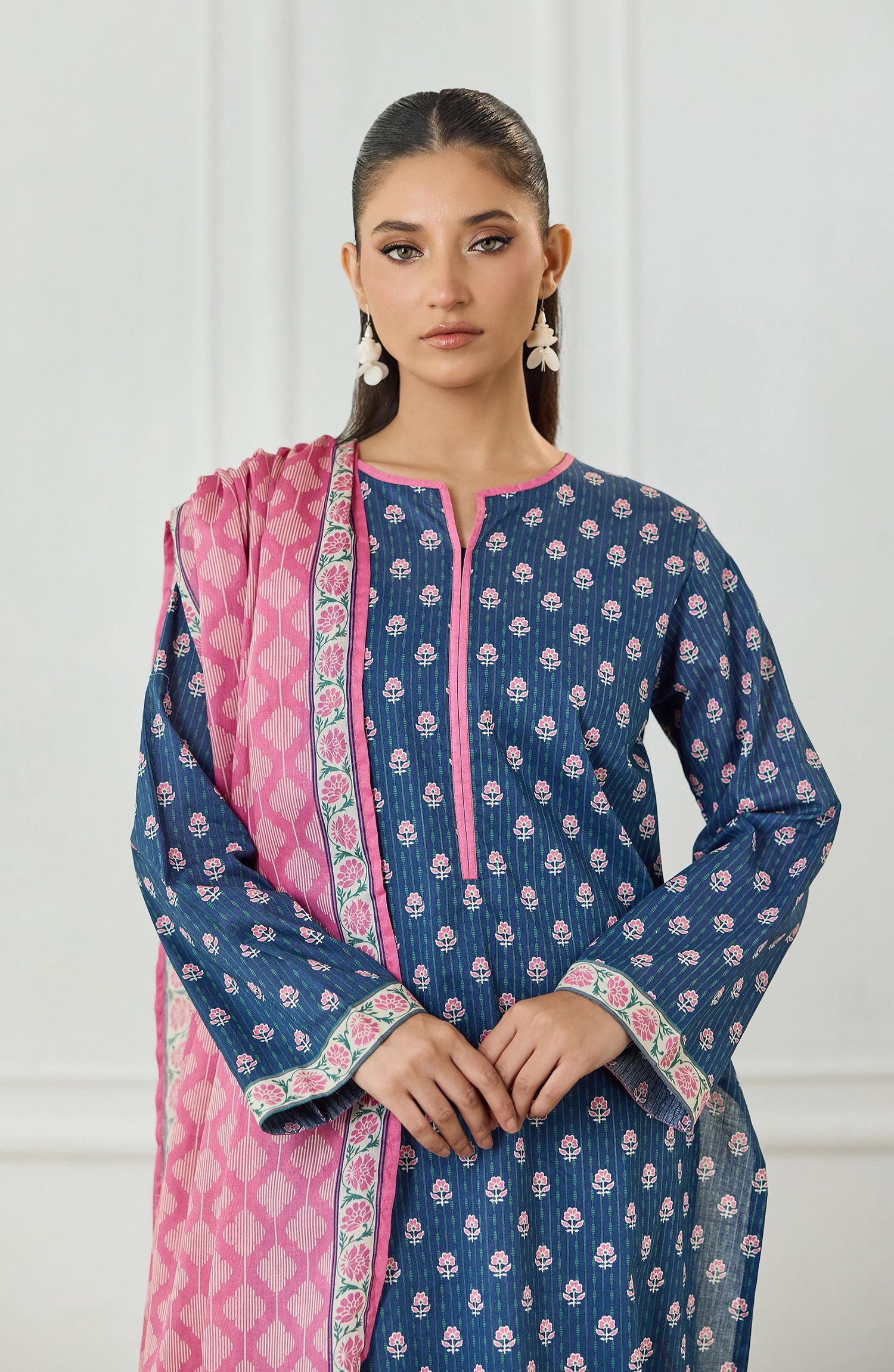 Unstitched | 3 Piece | Printed | Lawn Shirt | OTL-25-547/U BLUE