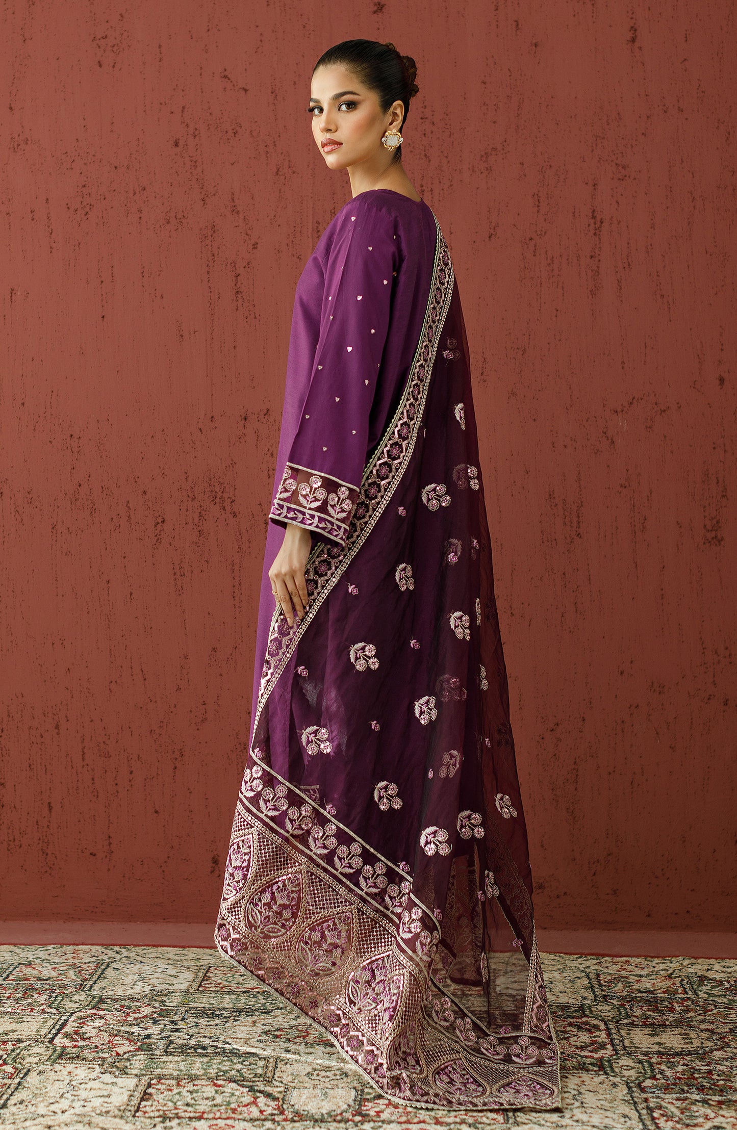 WRFC23W-3002 COTTON SILK Women READY TO WEAR SHIRT DUPATTA PANTS