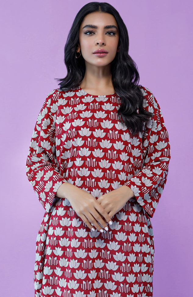 HCS-23-031/S MAROON CAMBRIC SCSHIRT READY TO WEAR SHIRT