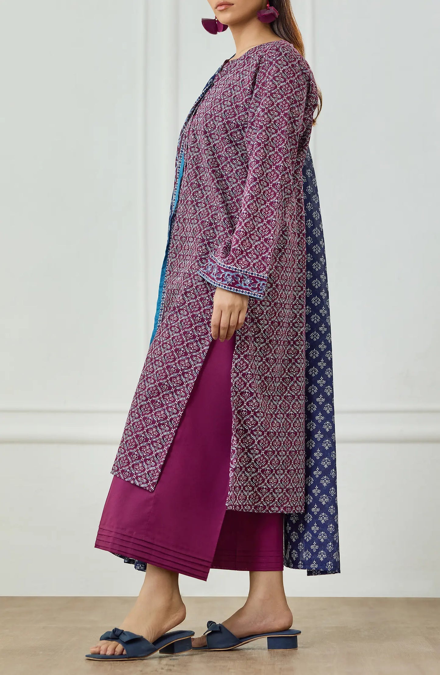 Unstitched | 3 Piece | Printed | Lawn Shirt | OTL-25-499/U MAGENTA