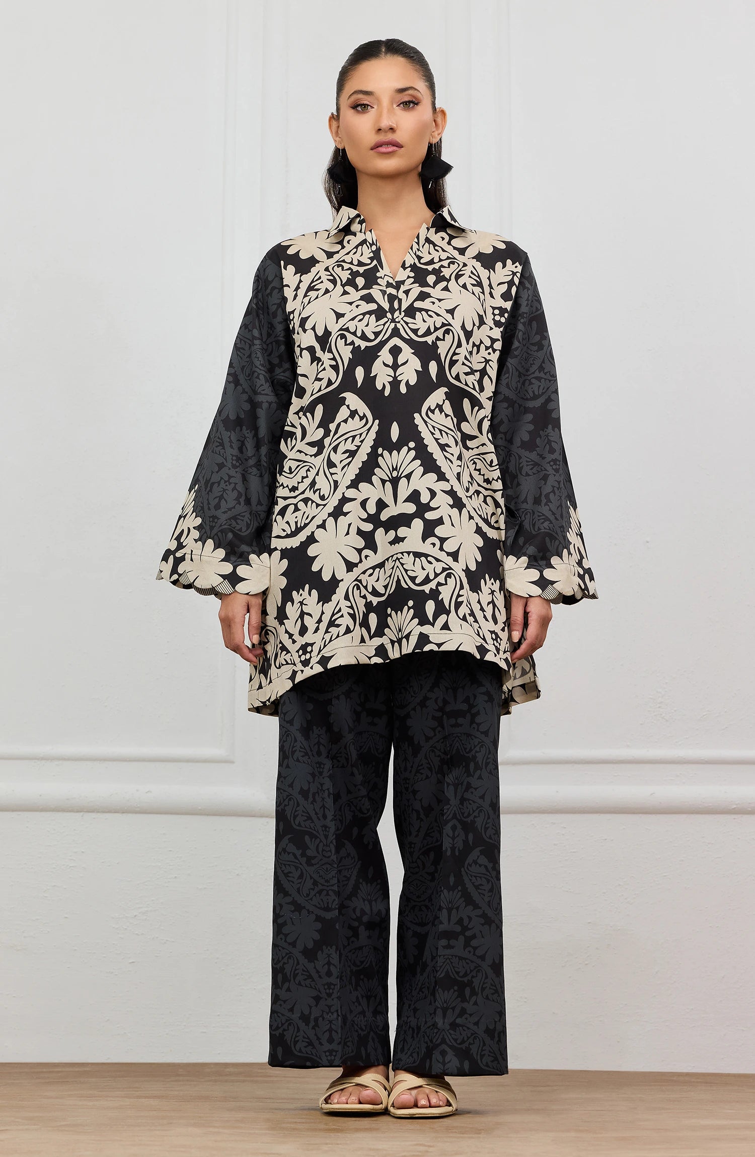 Stitched | 2 Piece | Printed | Cottel Shirt | WRCC25S-2010/S BLACK