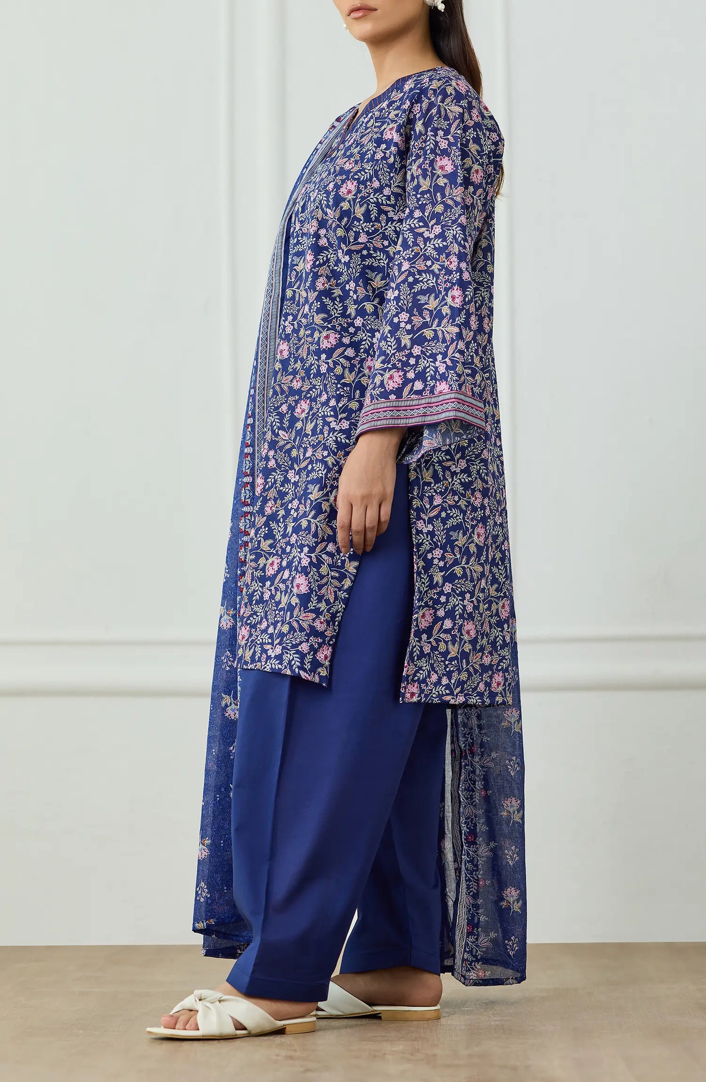 Unstitched | 3 Piece | Printed | Lawn Shirt | OTL-25-513/U BLUE