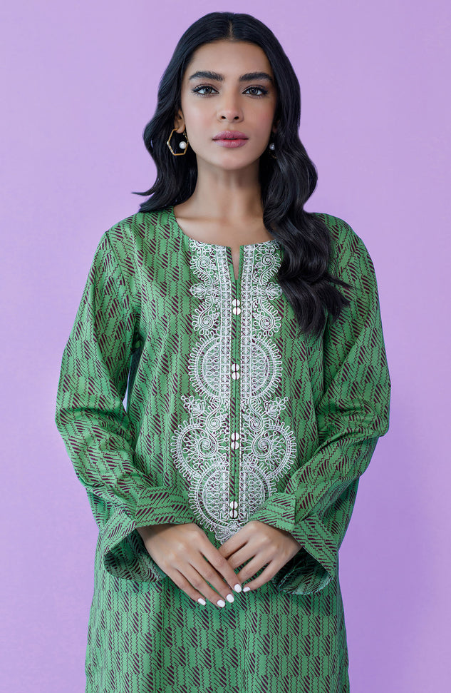 HCS-23-051/S GREEN CAMBRIC SCSHIRT READY TO WEAR SHIRT