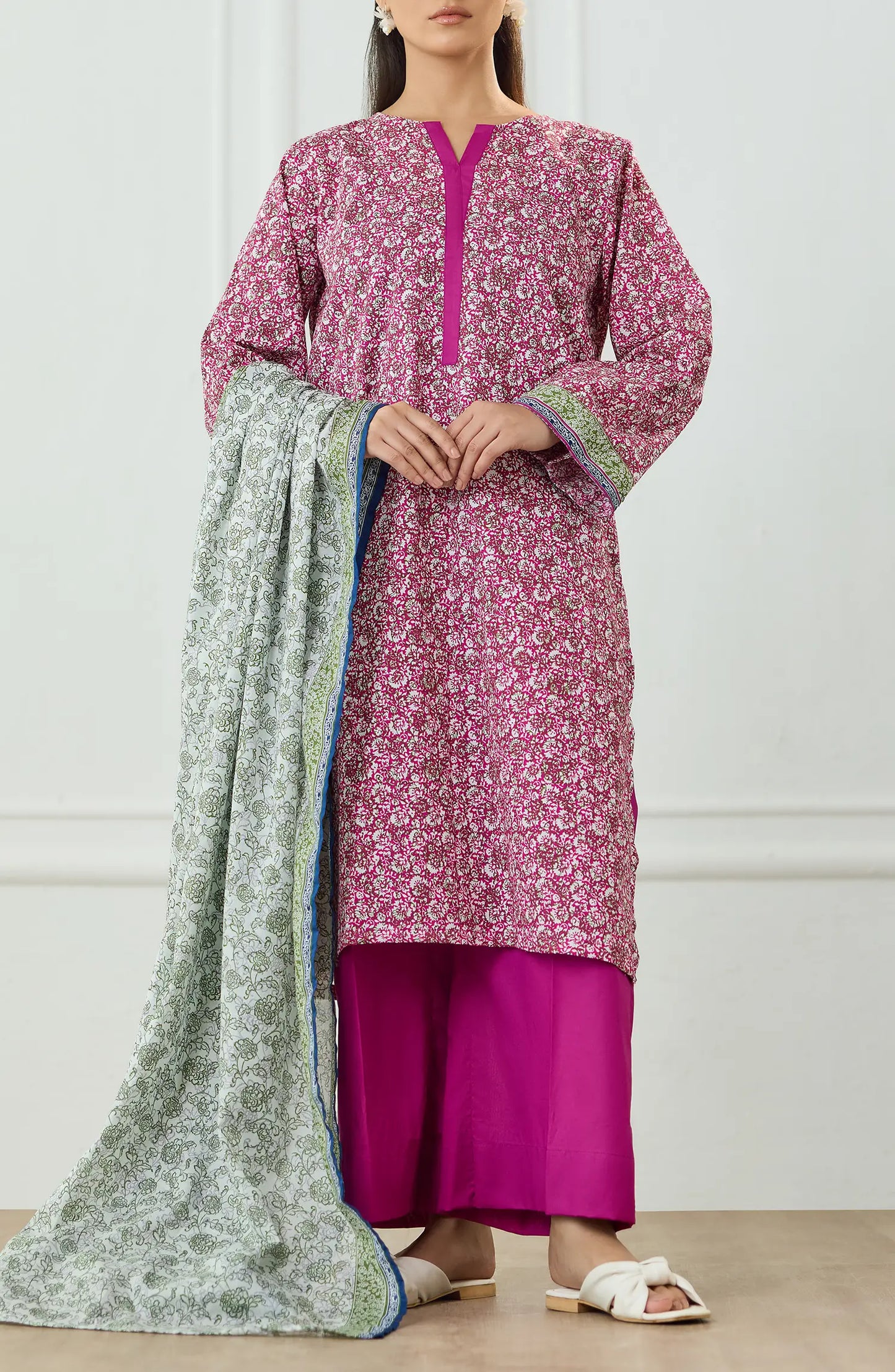 Unstitched | 3 Piece | Printed | Lawn Shirt | OTL-25-492/U PINK