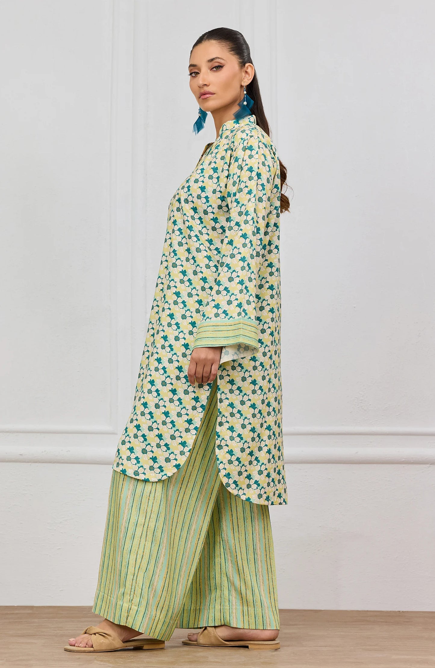 Stitched | 2 Piece | Printed | Linen Viscose Shirt | WRCV25S-2036/S SEA GREEN