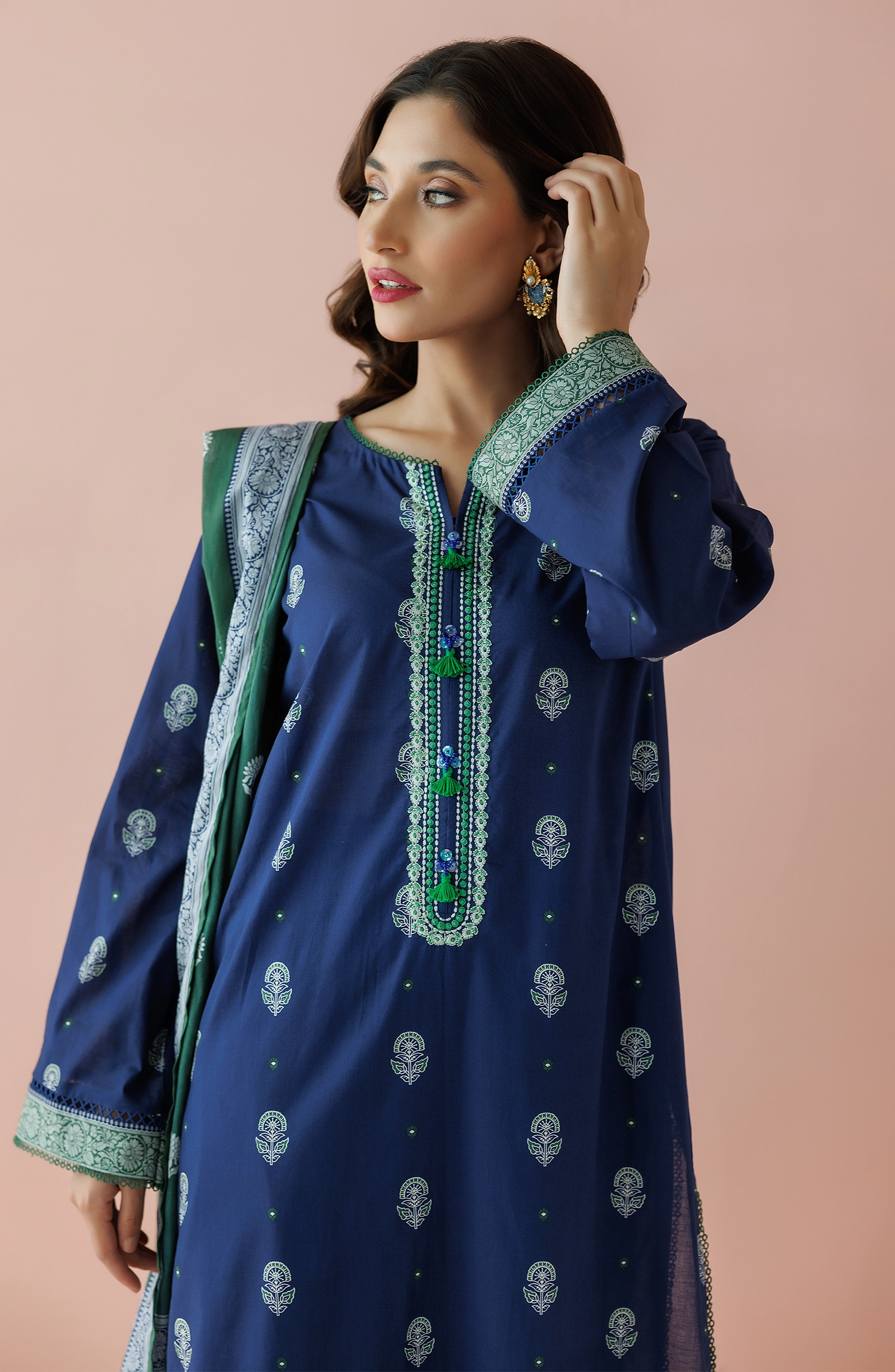 Stitched | 3 Piece | Premium Embroidered Lawn | OTL-24-027