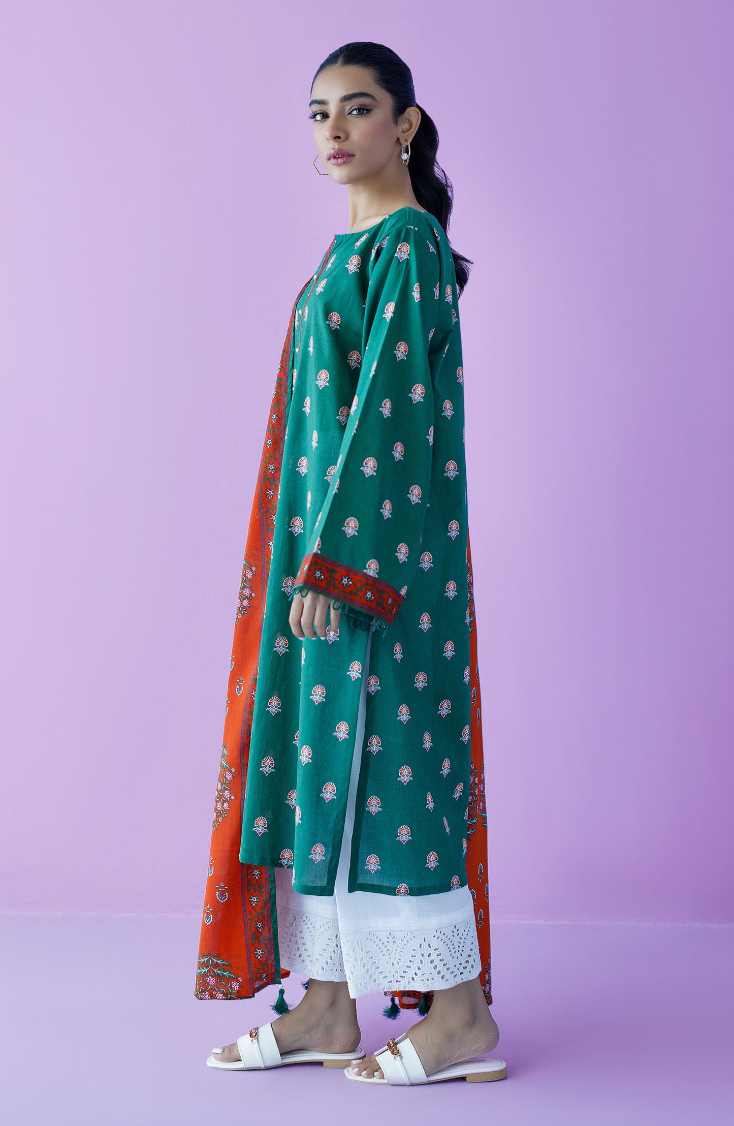NRDS-23-060/U GREEN LAWN  UNSTITCHED SHIRT DUPATTA