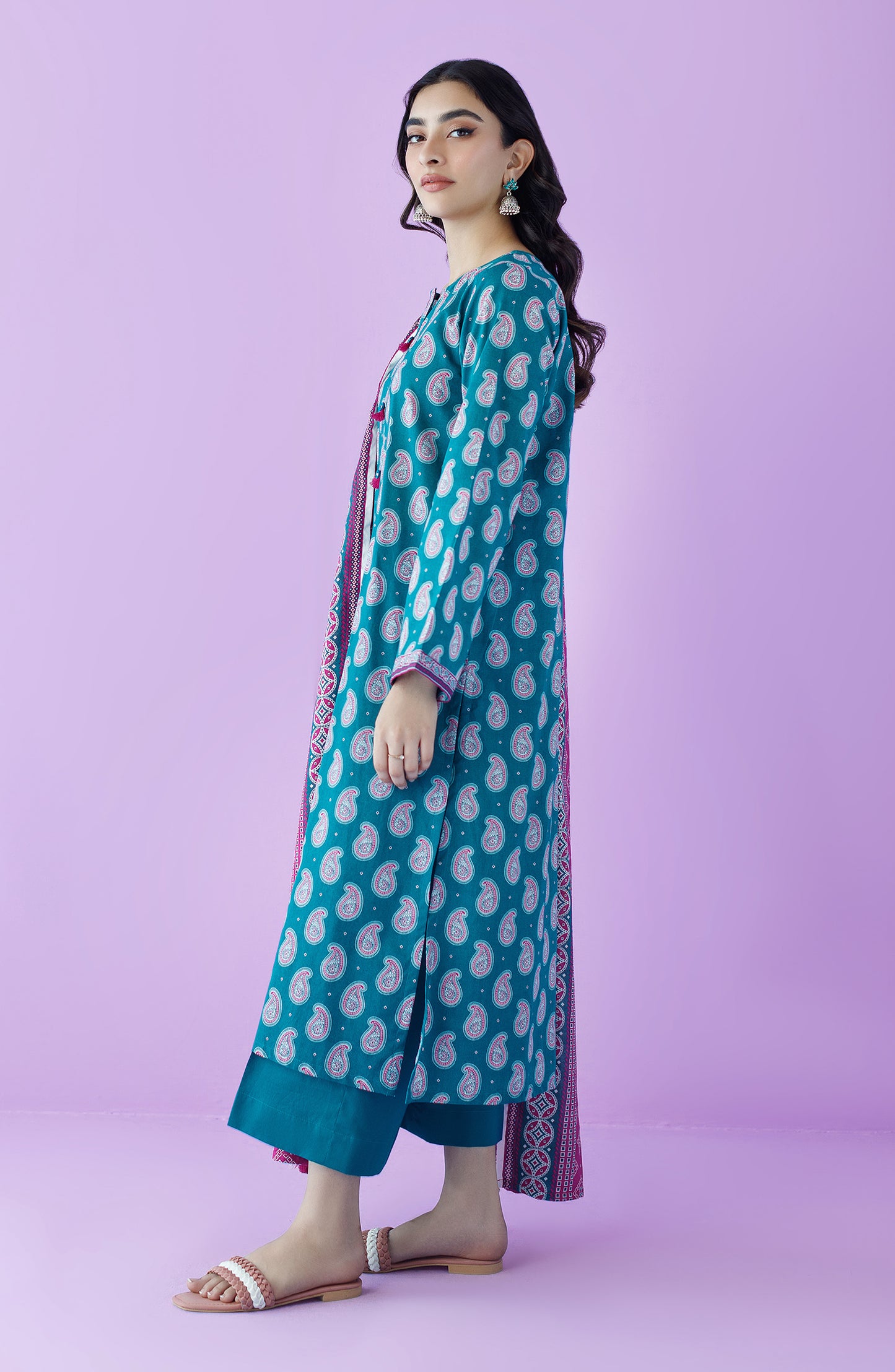 OTL-23-118/U TEAL LAWN  UNSTITCHED SHIRT DUPATTA PANTS