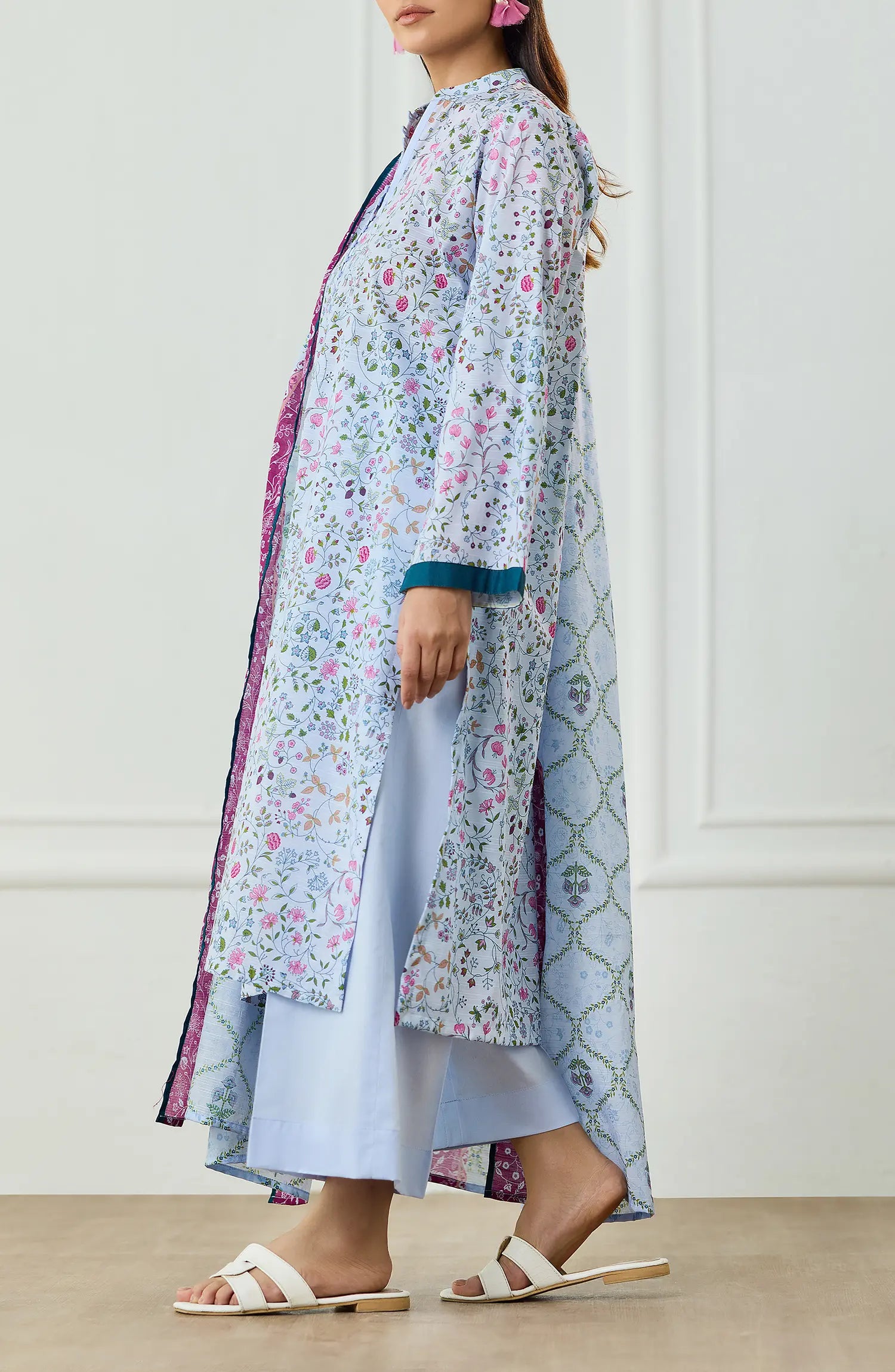 Unstitched | 3 Piece | Printed | Texture Lawn Shirt | OTL-25-466/U SKY BLUE
