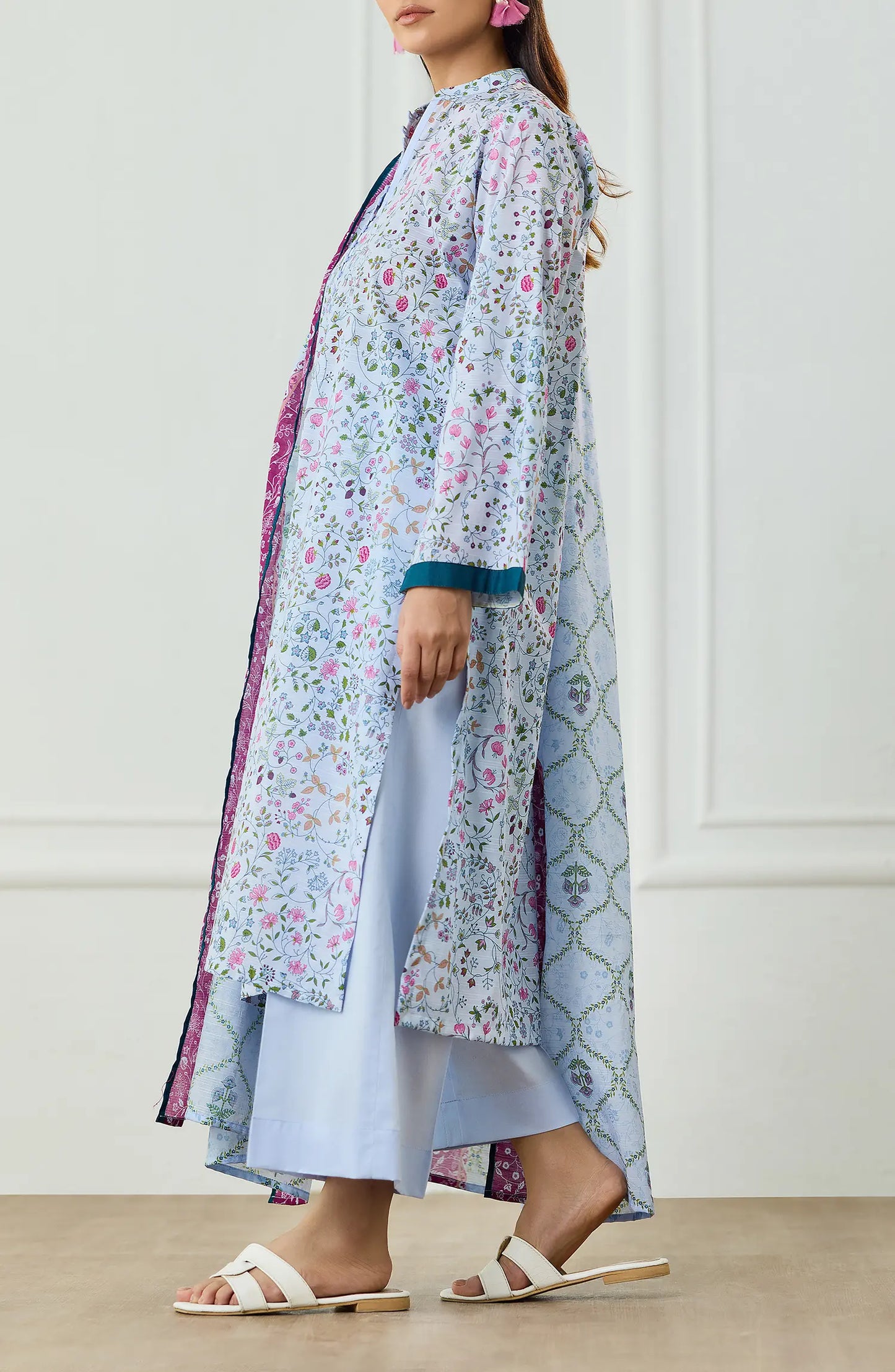 Unstitched | 3 Piece | Printed | Texture Lawn Shirt | OTL-25-466/U SKY BLUE
