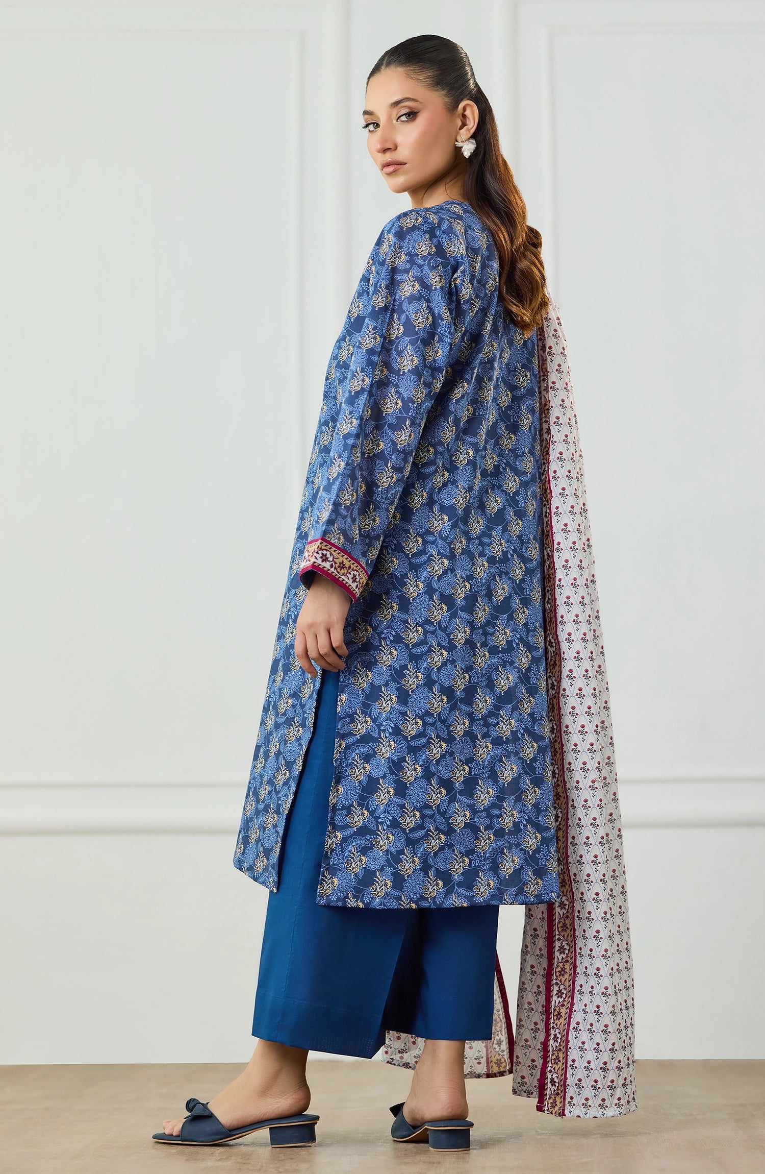 Unstitched | 3 Piece | Printed | Lawn Shirt | OTL-25-501/U BLUE