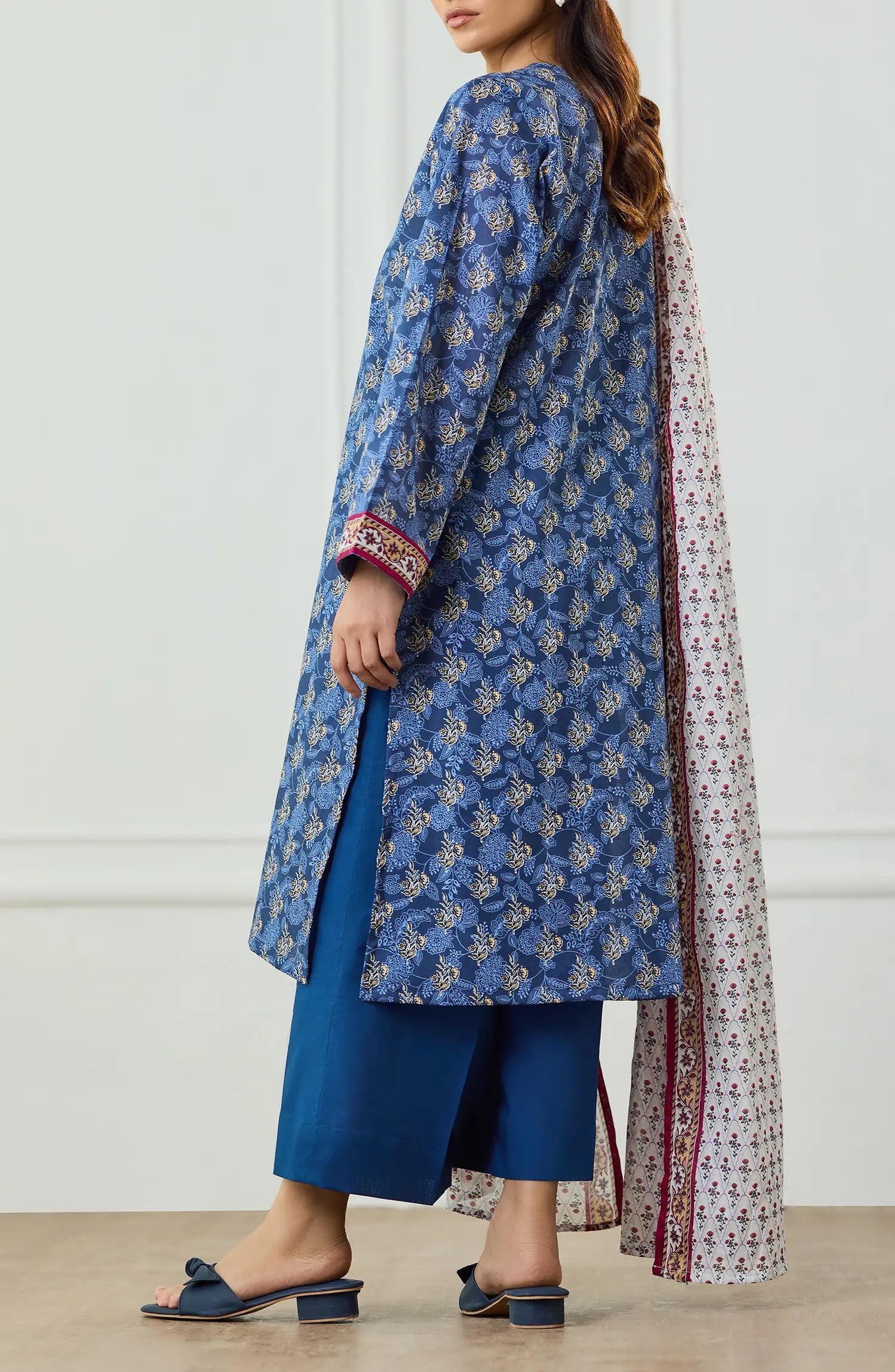 Unstitched | 3 Piece | Printed | Lawn Shirt | OTL-25-501/U BLUE