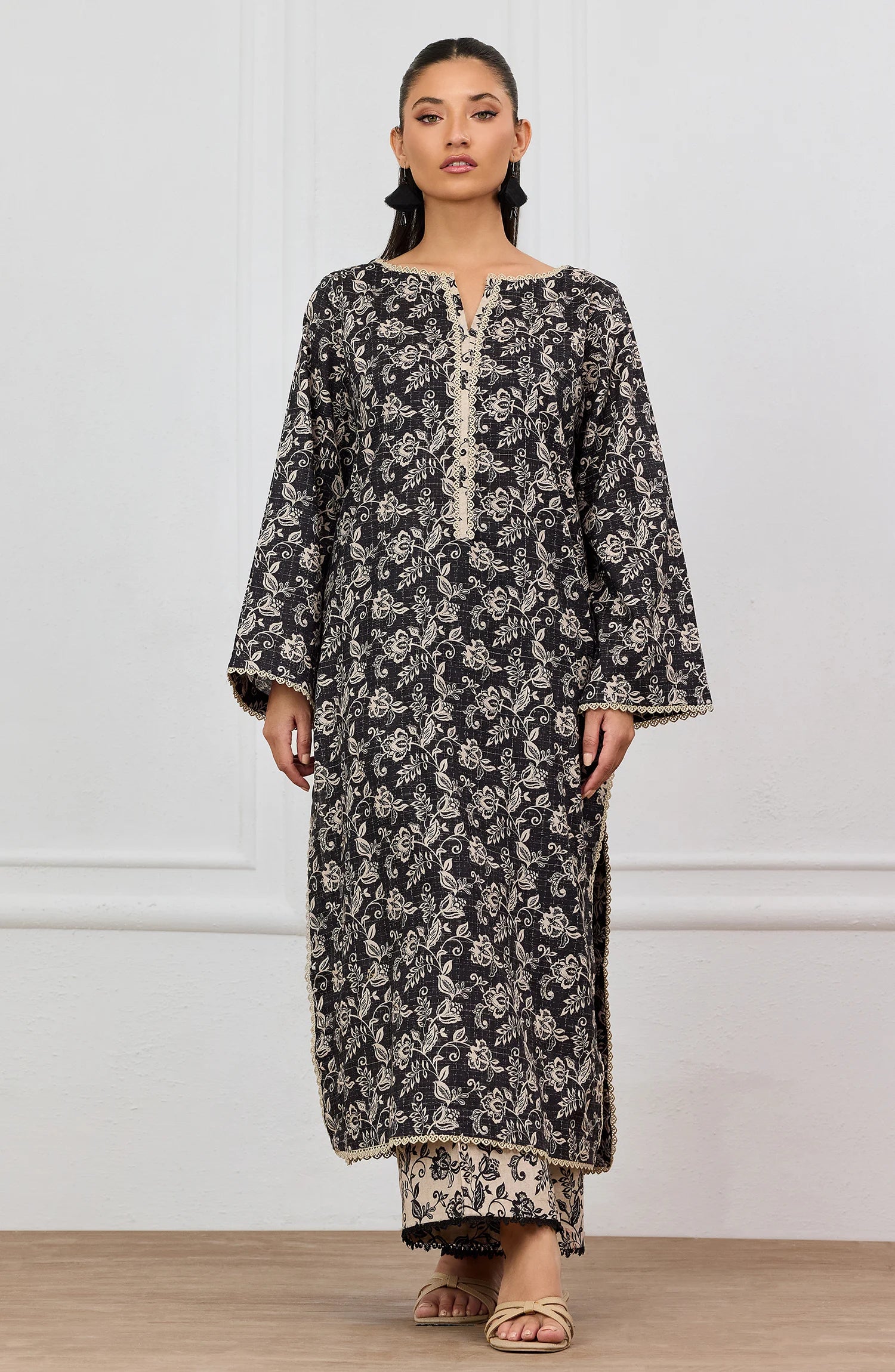 Stitched | 2 Piece | Printed | Jacquard Shirt | WRCJ25S-2060/S BLACK