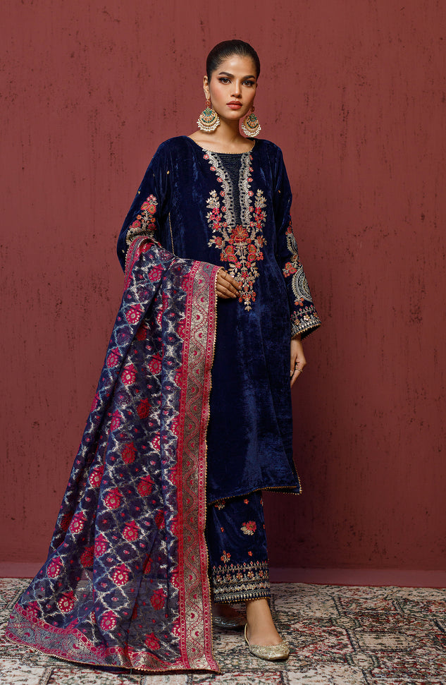 Stitched 1 Piece Organza Jacquard Dupatta