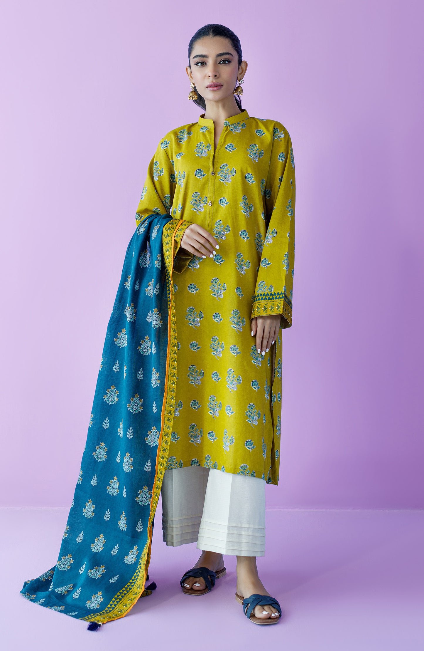 NRDS-23-077/S GREEN LAWN  READY TO WEAR SHIRT DUPATTA