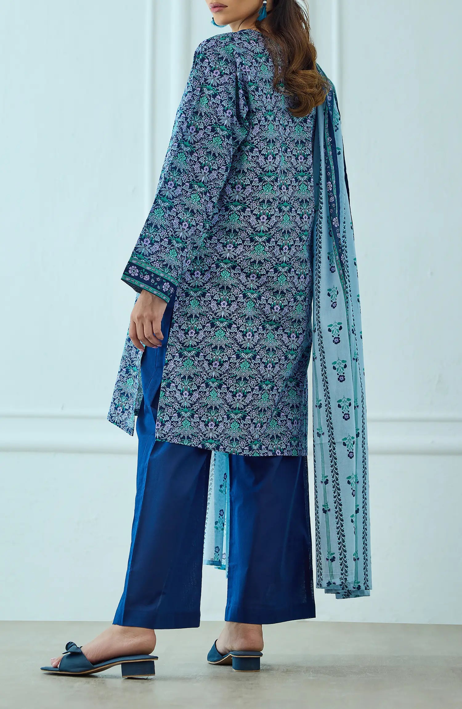 Unstitched | 3 Piece | Printed | Lawn Shirt | OTL-25-503/U BLUE